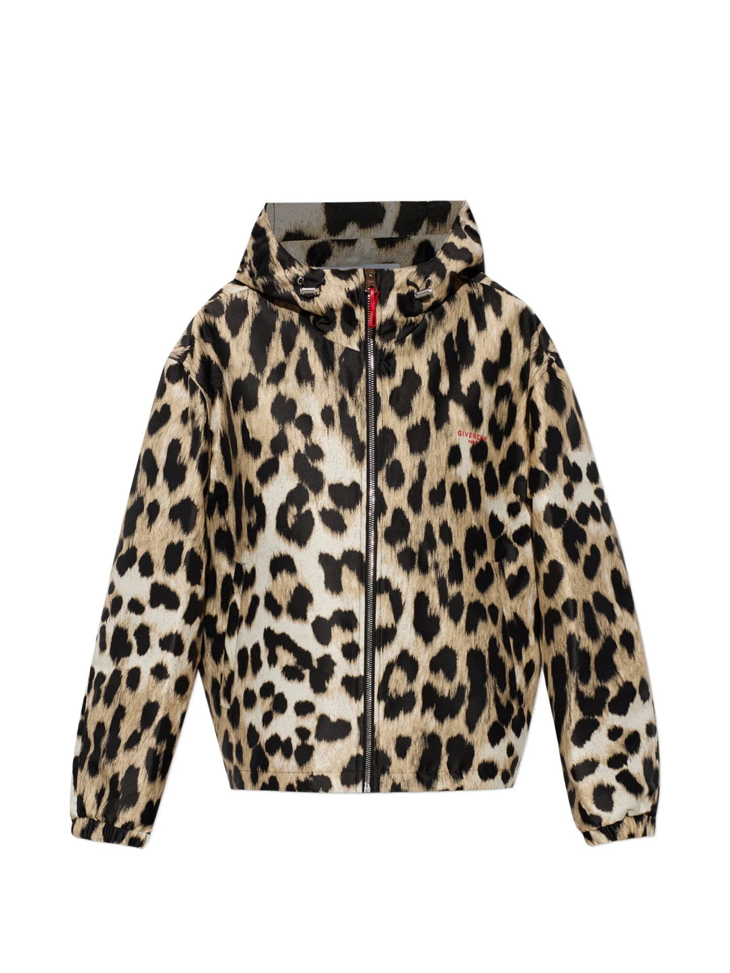 leopard jacquard windbreaker