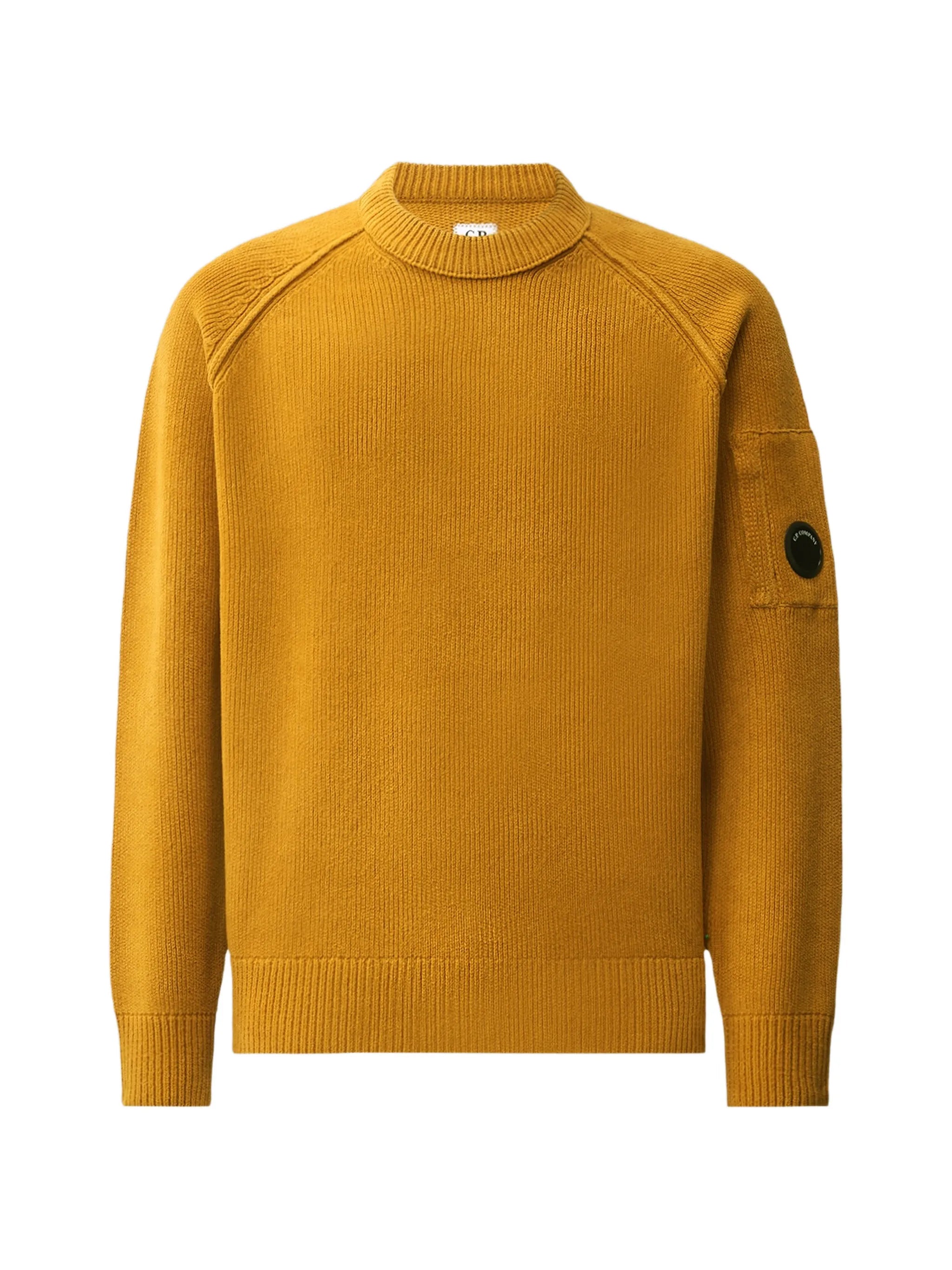 Chenille cotton Lens crewneck sweater