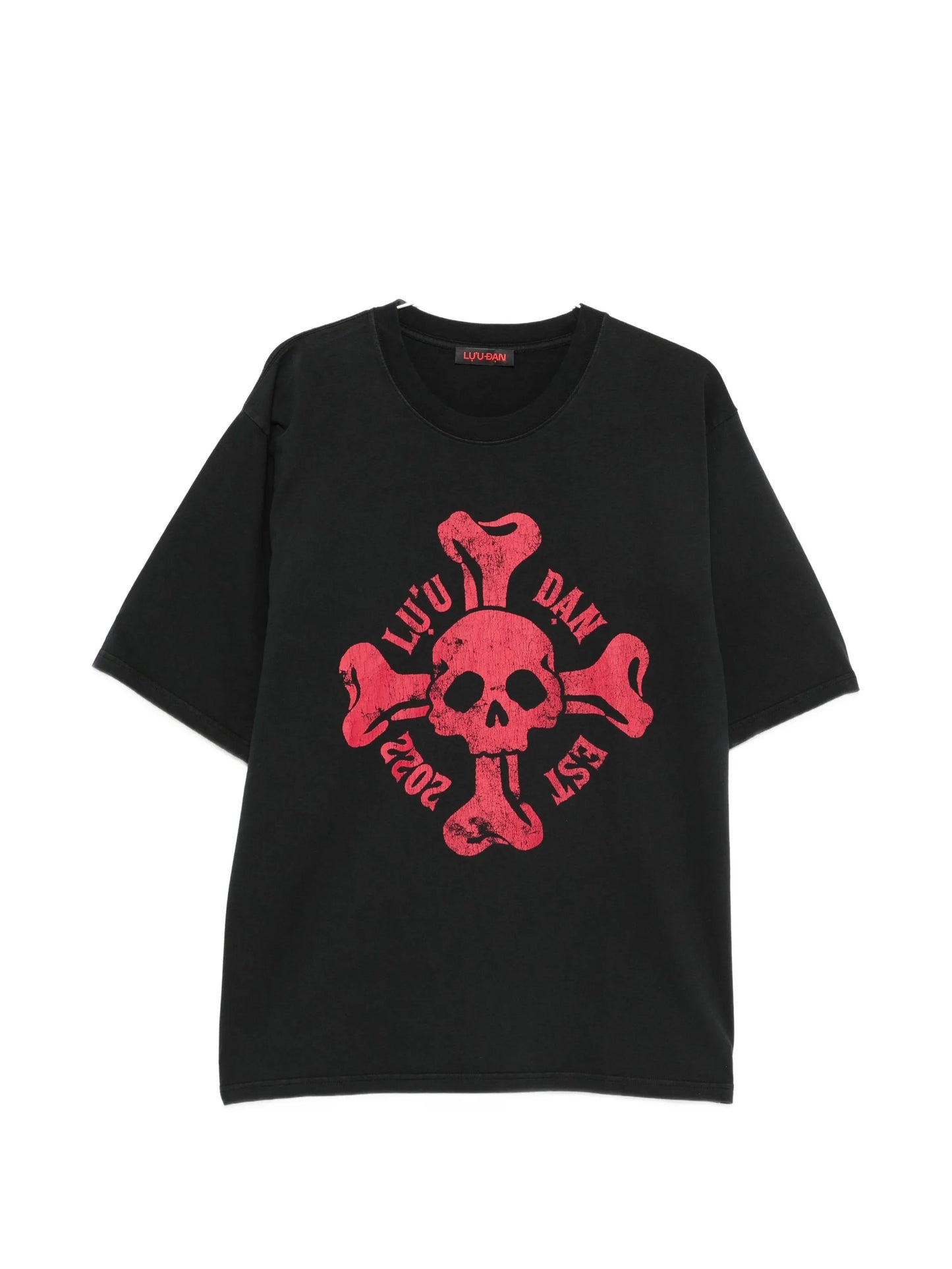 skull-print T-shirt