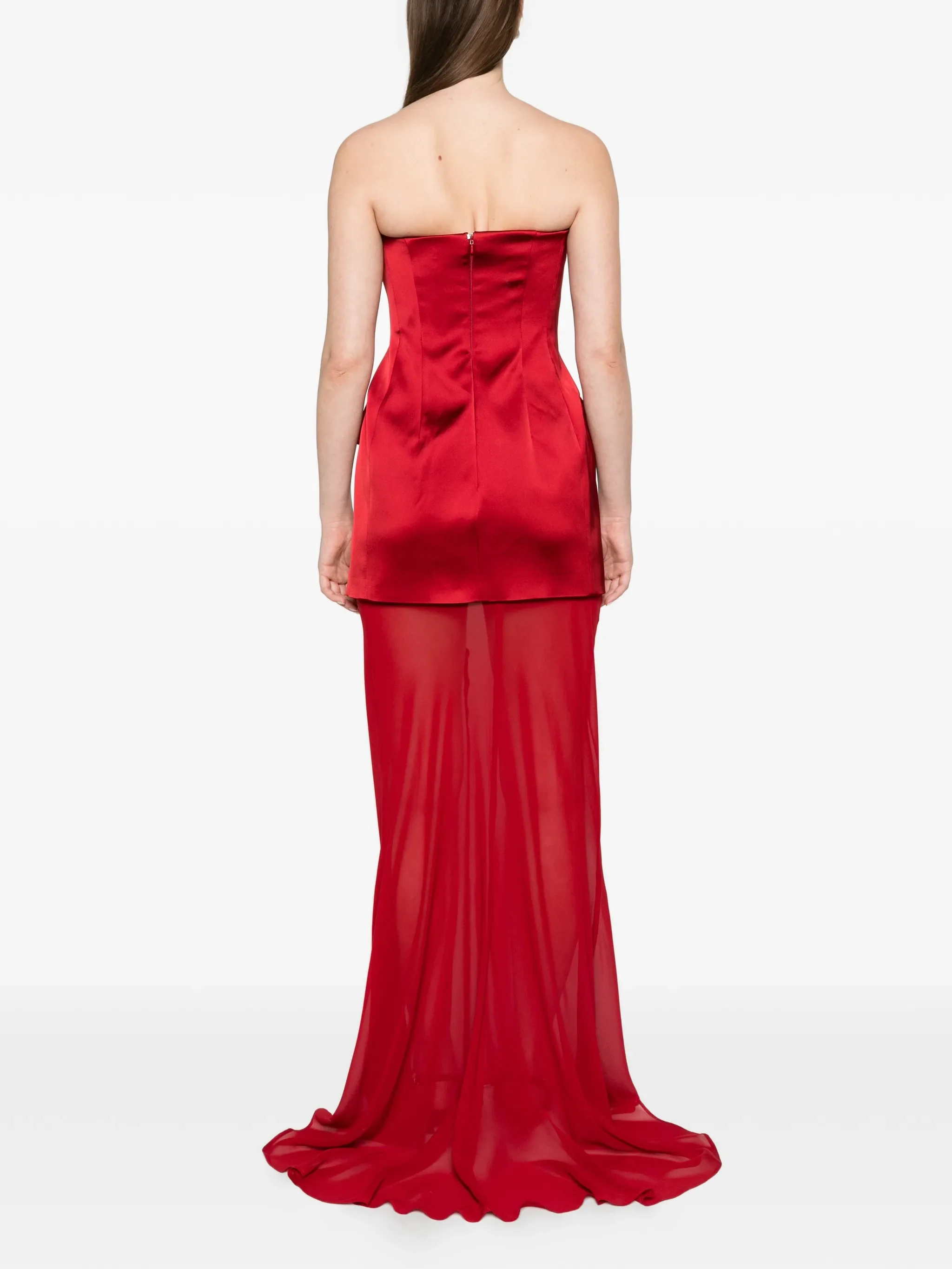 strapless layered maxi dress