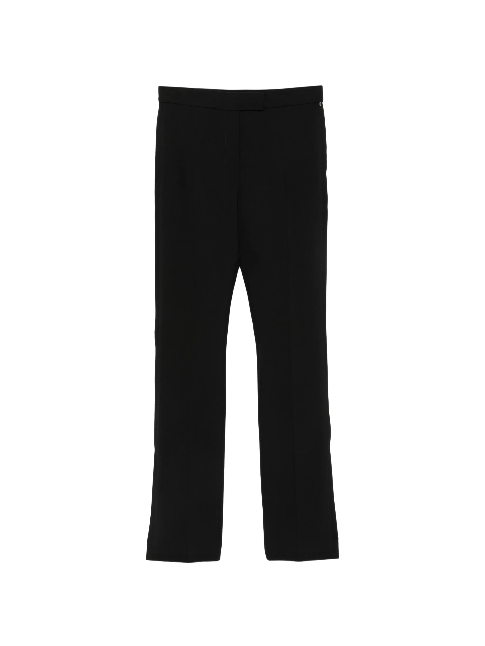 high-waisted slit-hem trousers