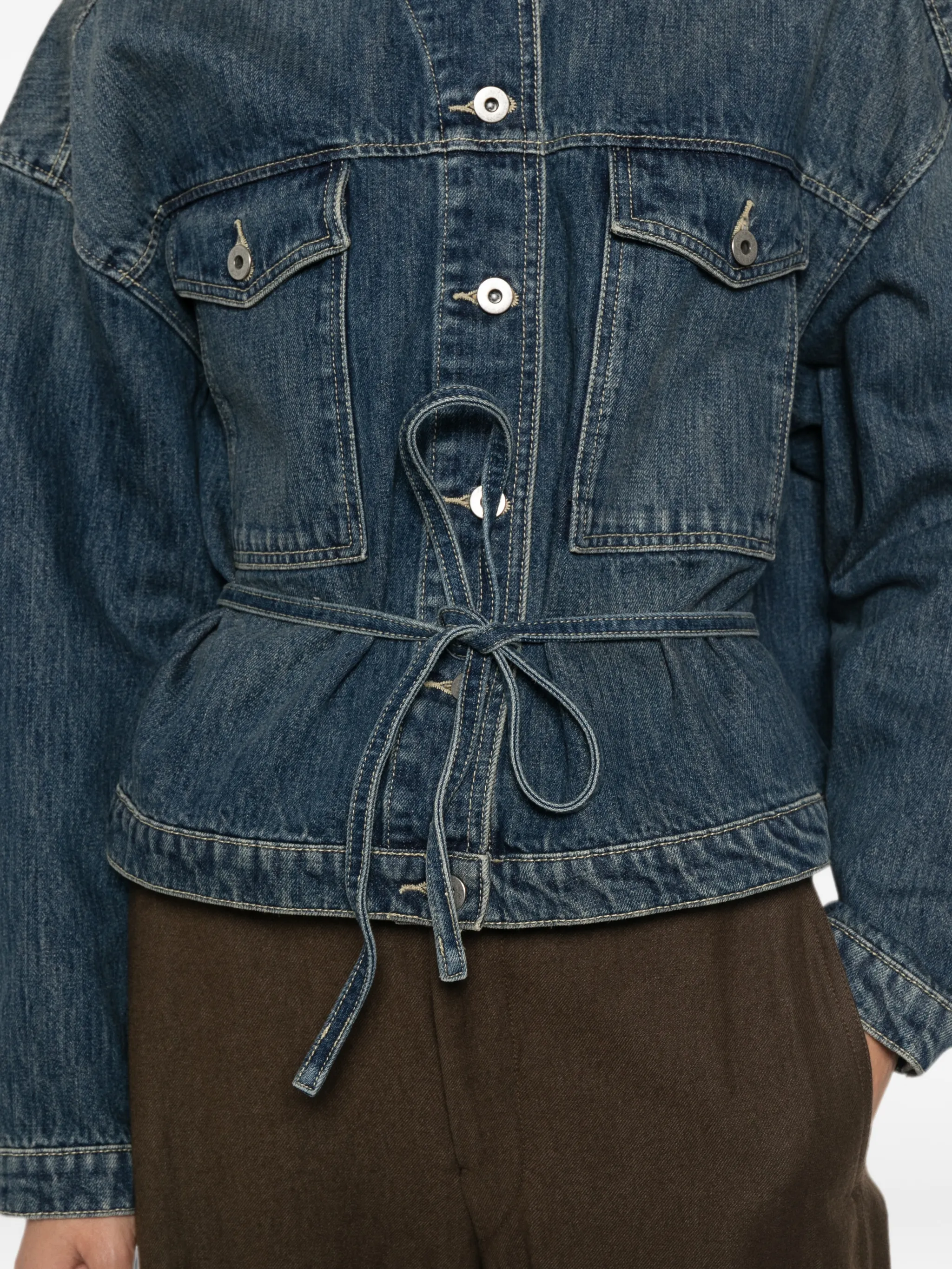 Lys belted denim jacket