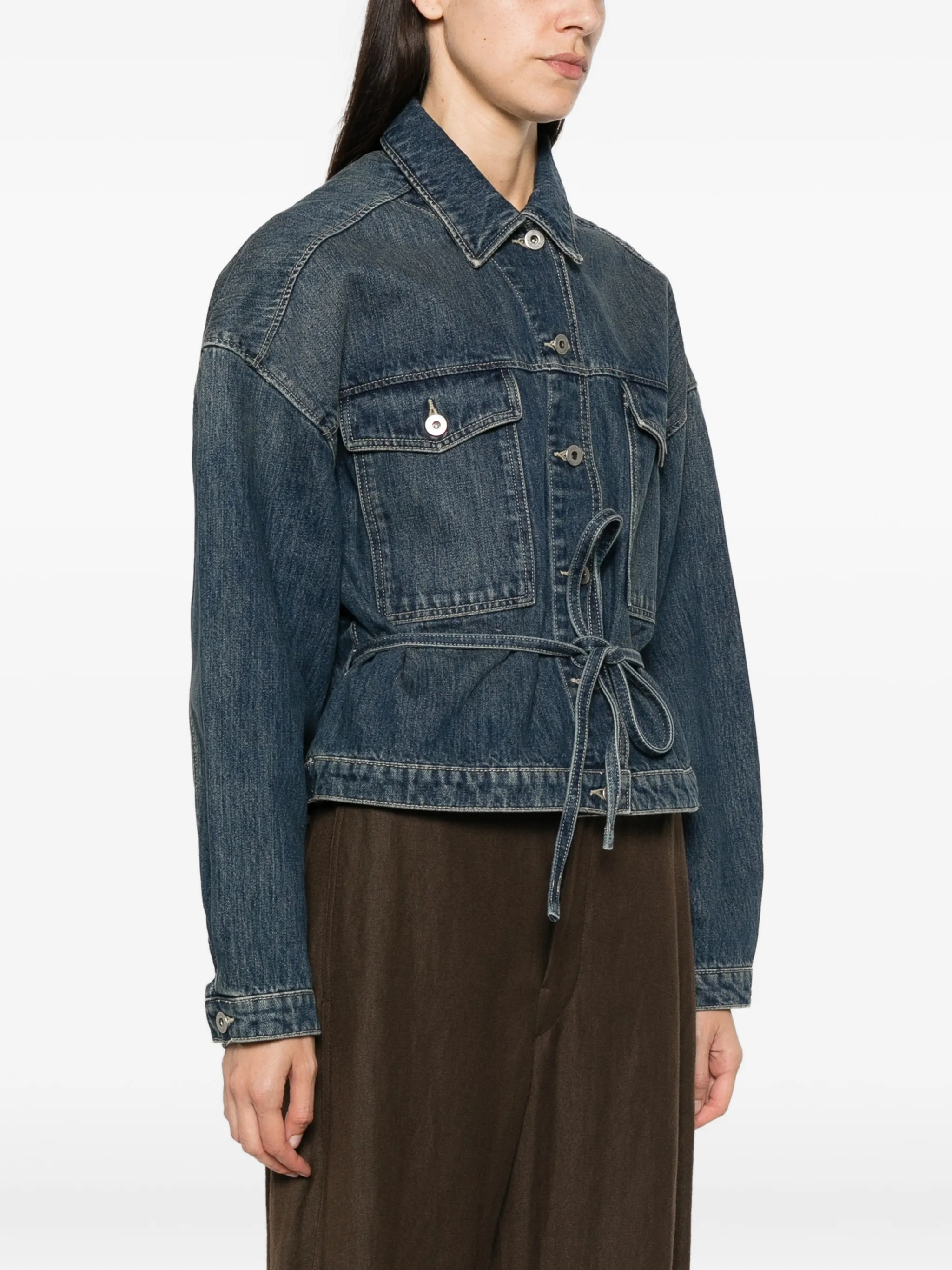 Lys belted denim jacket