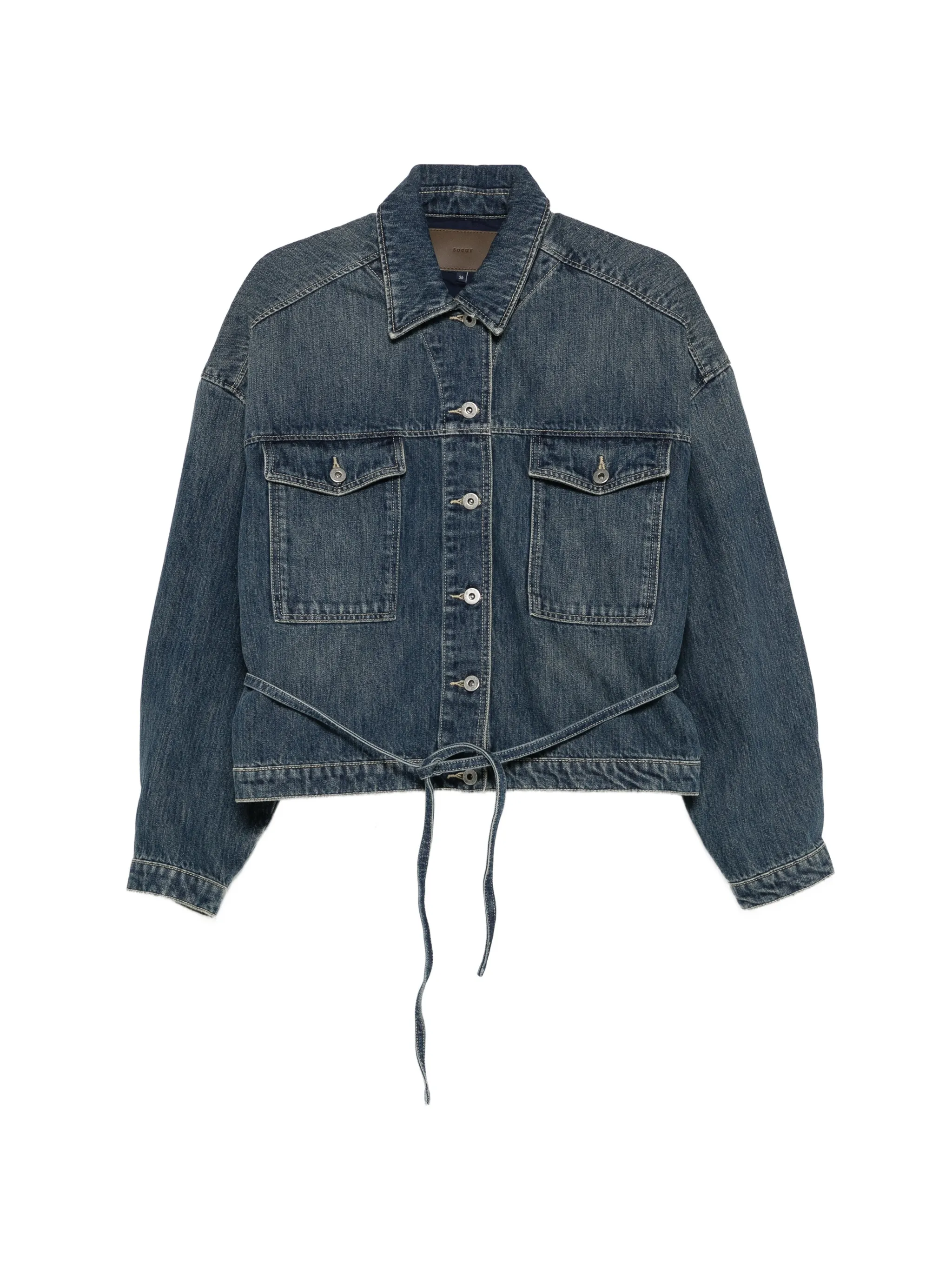 Lys belted denim jacket