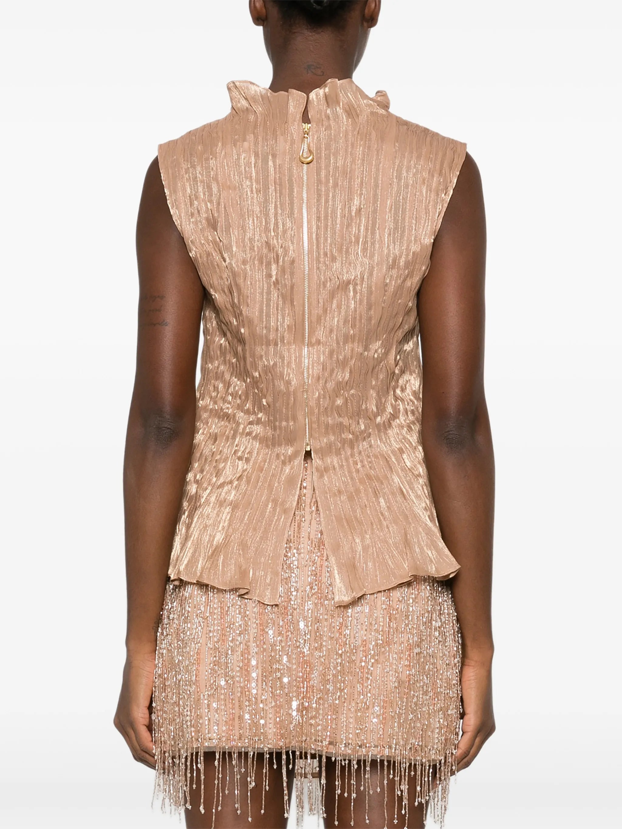 Chloe crinkled sleeveless top