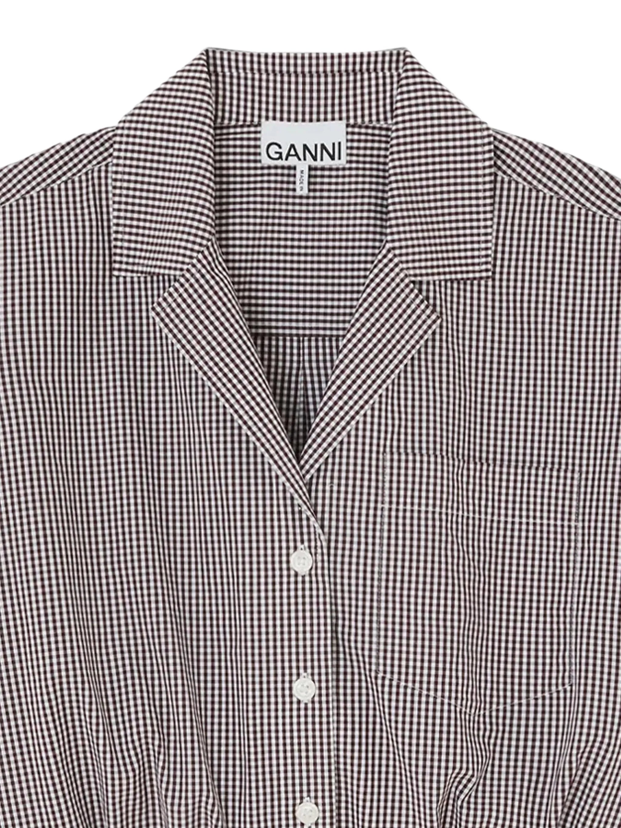 check cropped shirt
