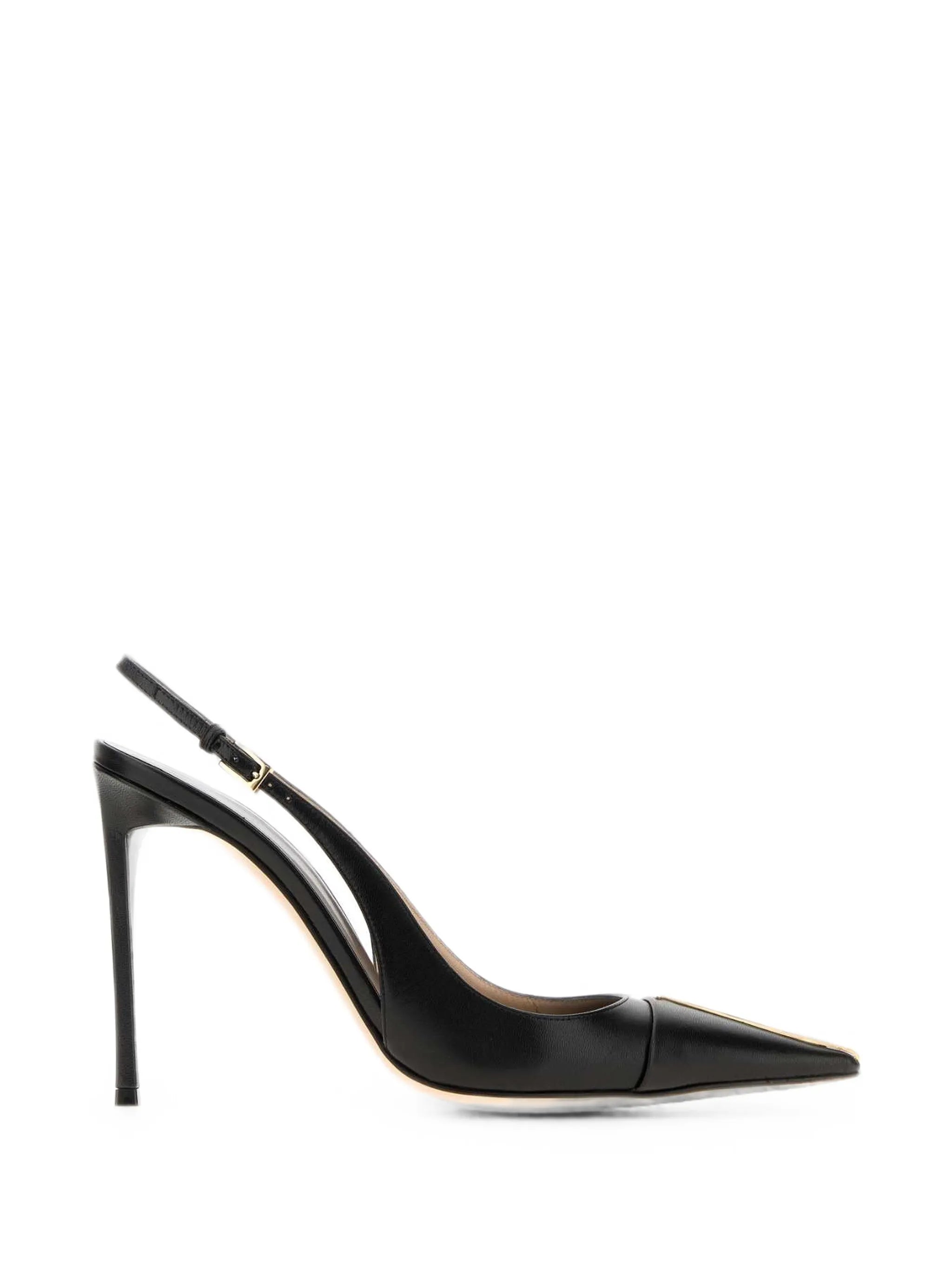 pointed-toe slingback pumps