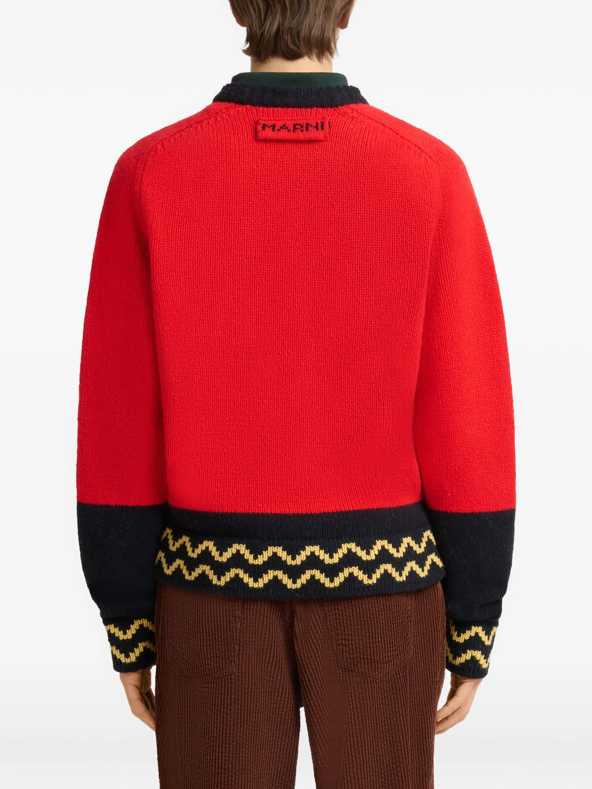 jacquard-print relaxed-fit sweater