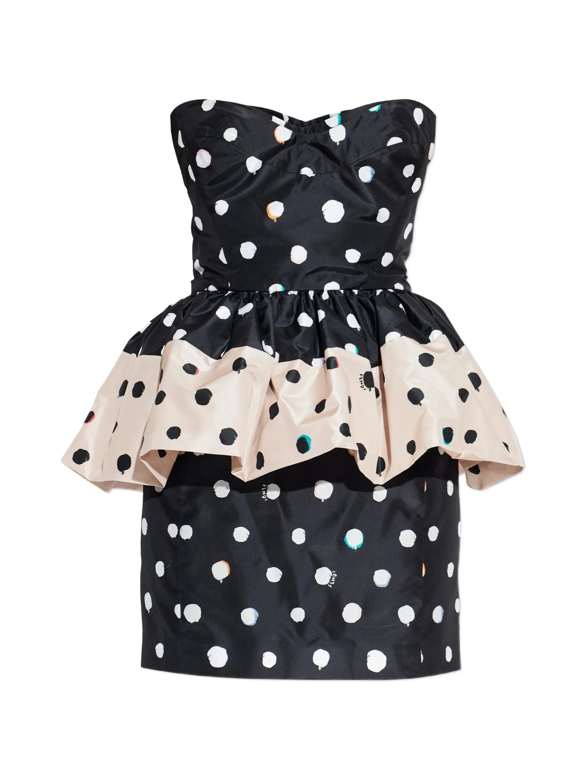 polka-dot mini dress
