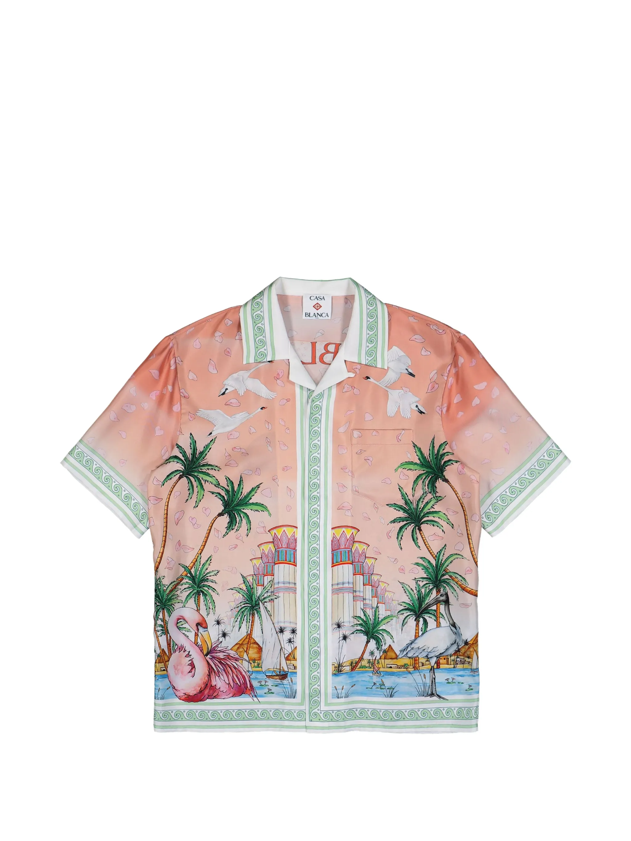 Ethereal short sleeve silk shirt