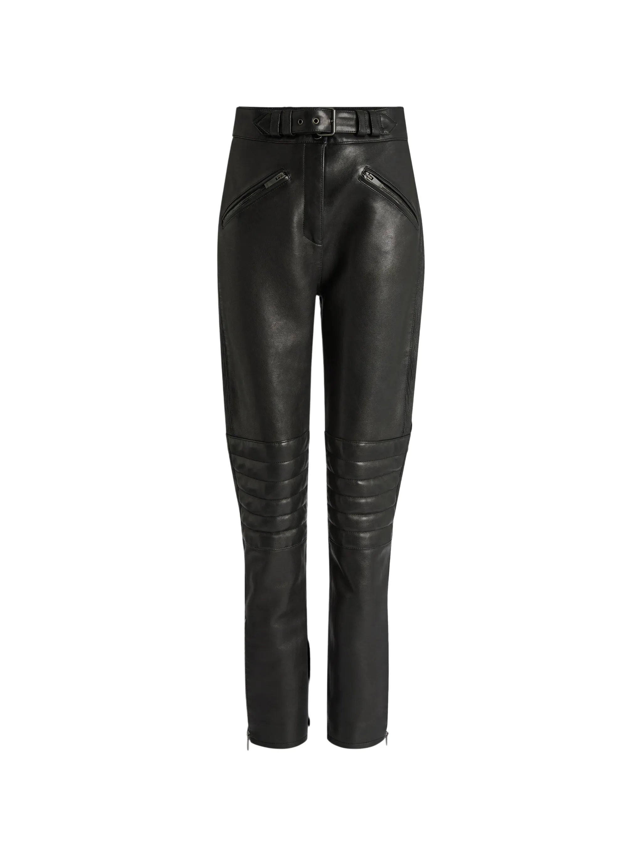 lambskin biker pants