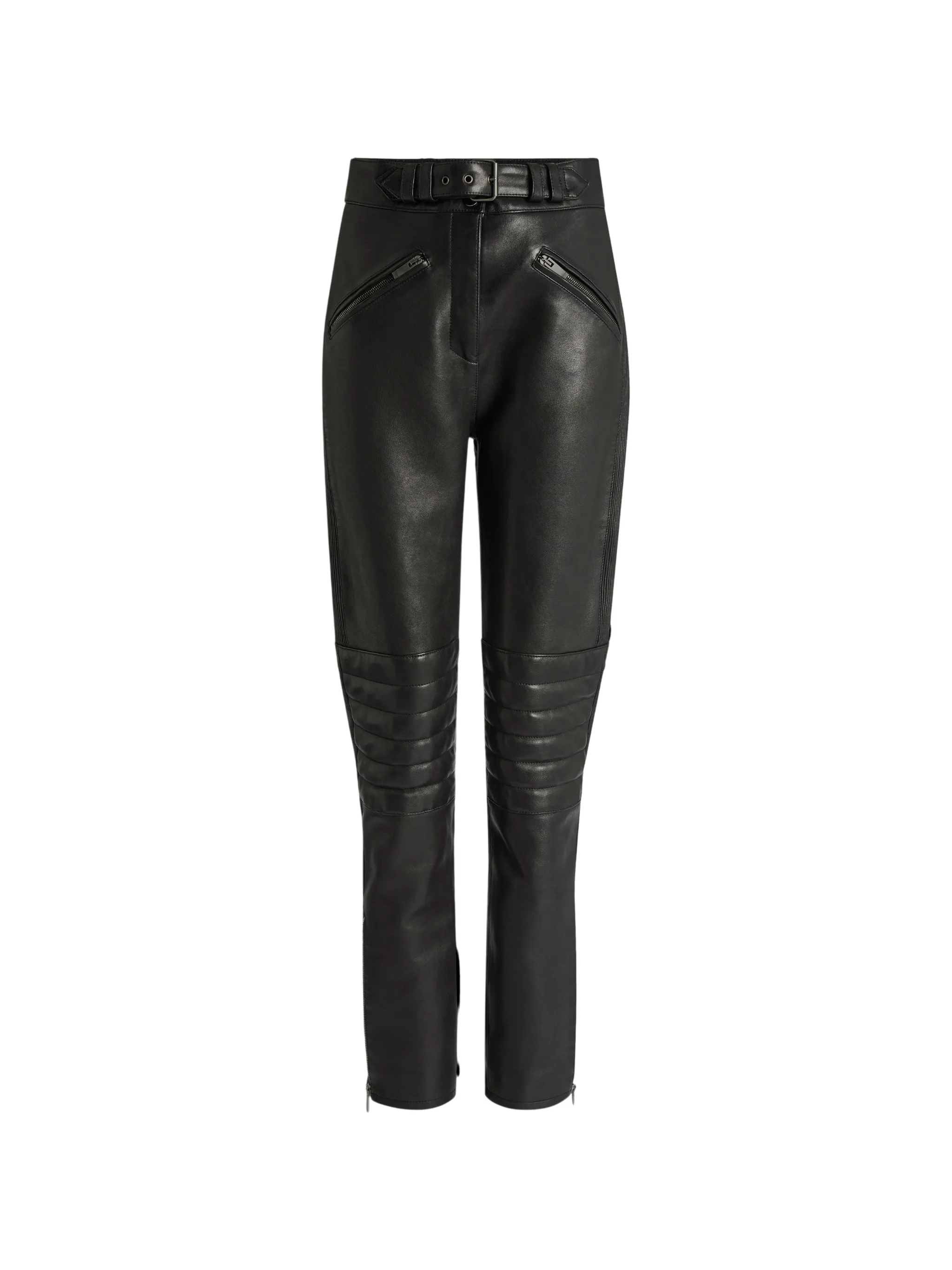 lambskin biker pants