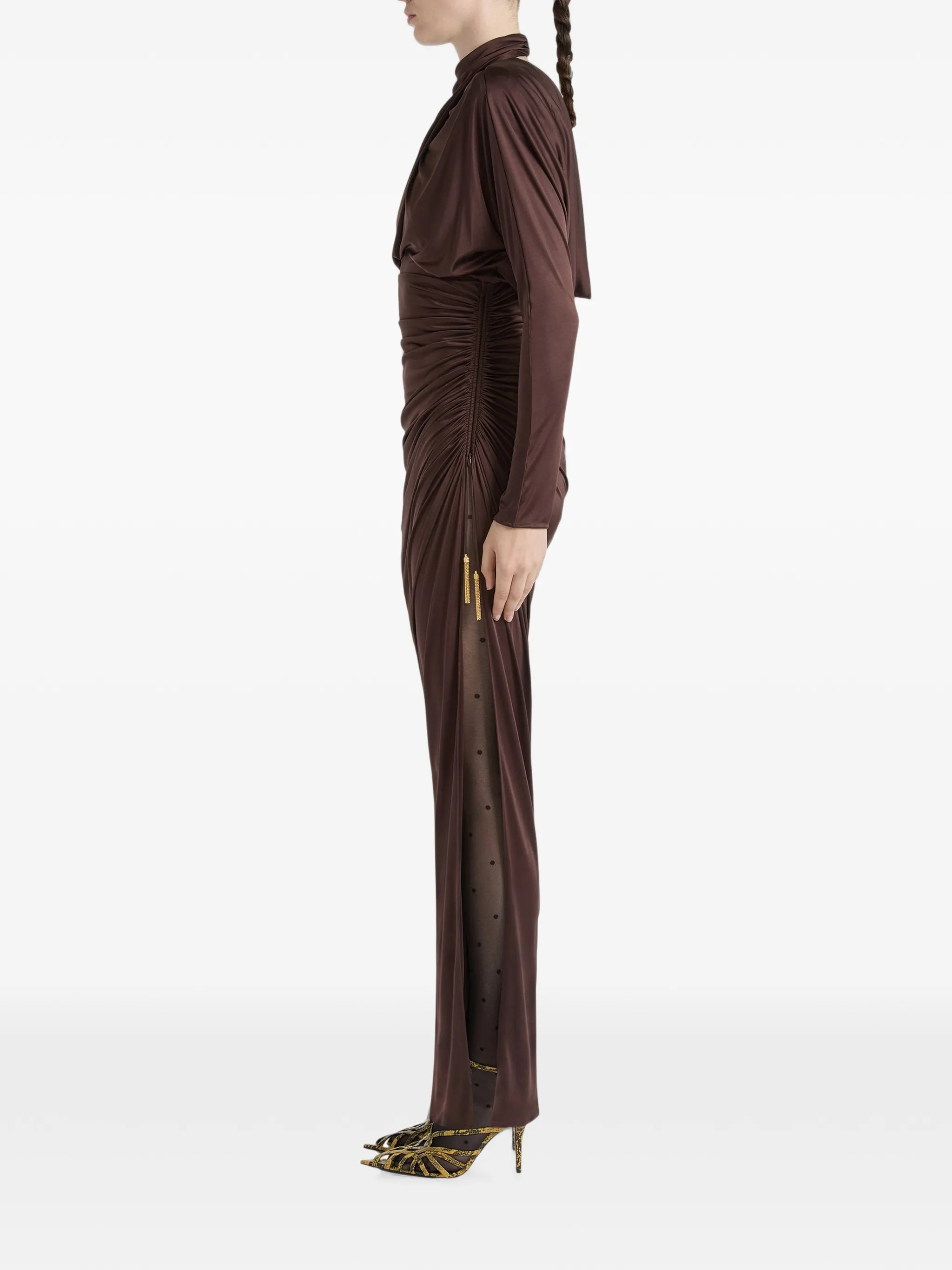 long flowing jersey dress