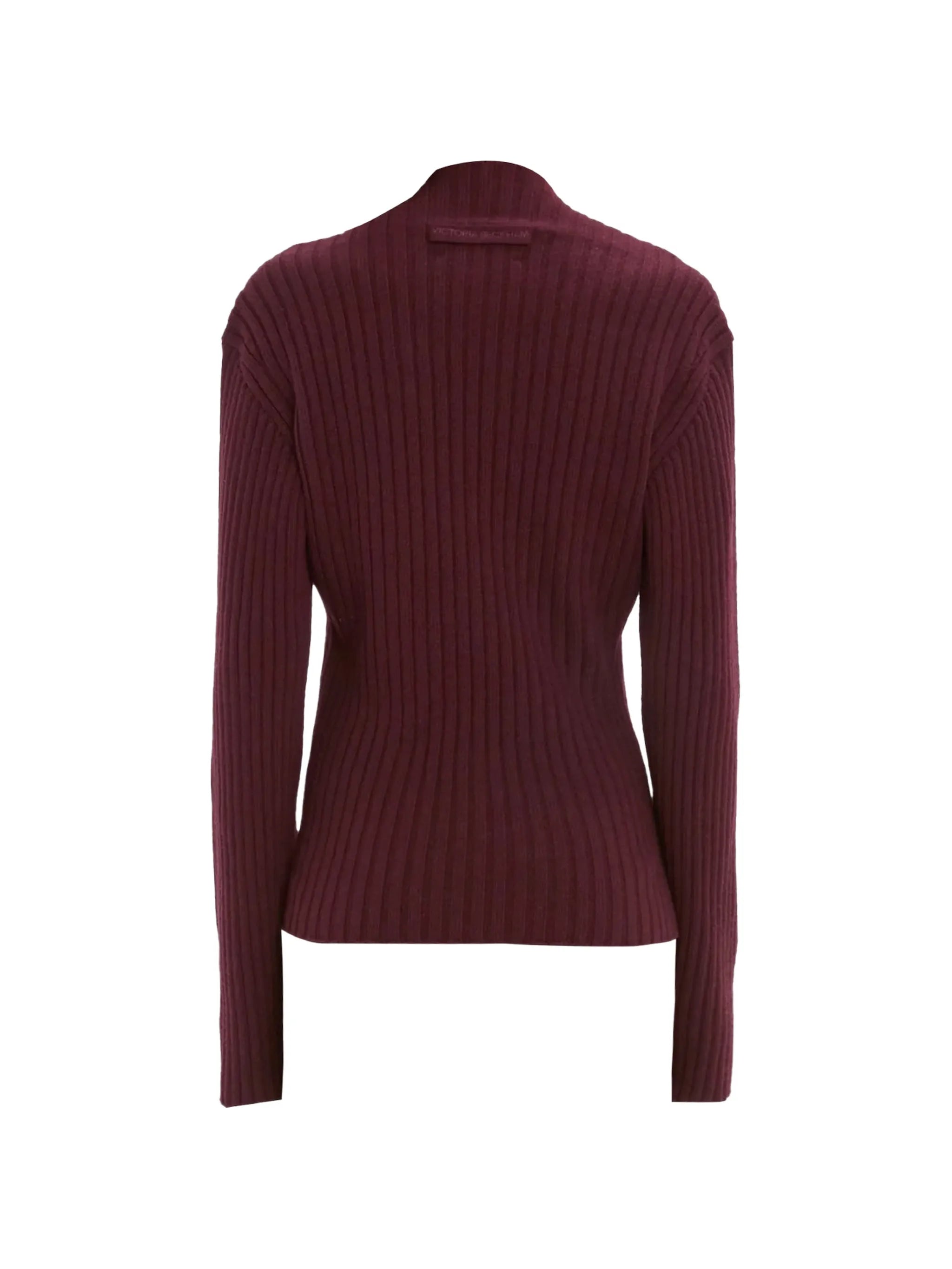 ribbed-knit cut-out sweater