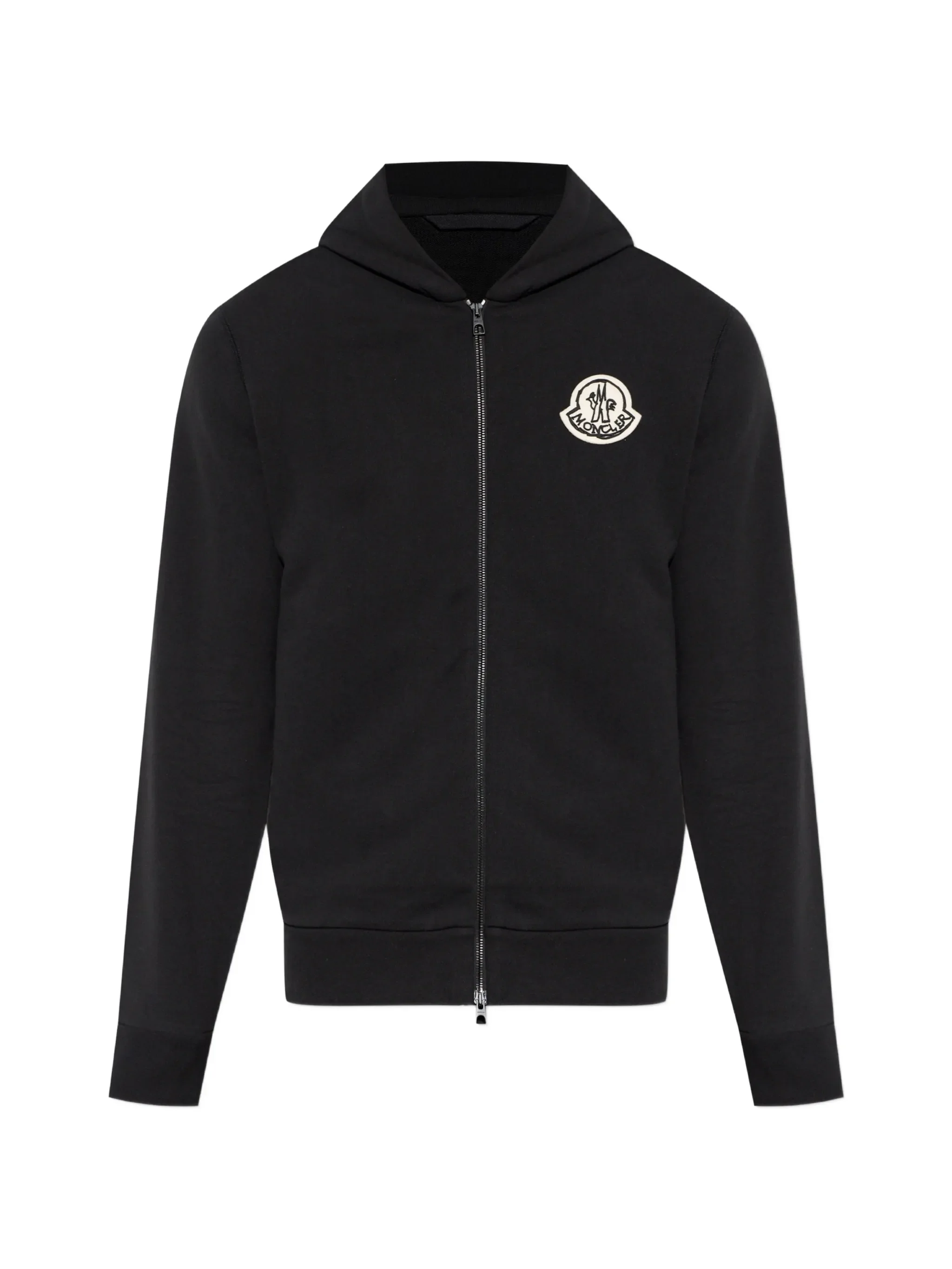 sketched logo zip-up cotton hoodie