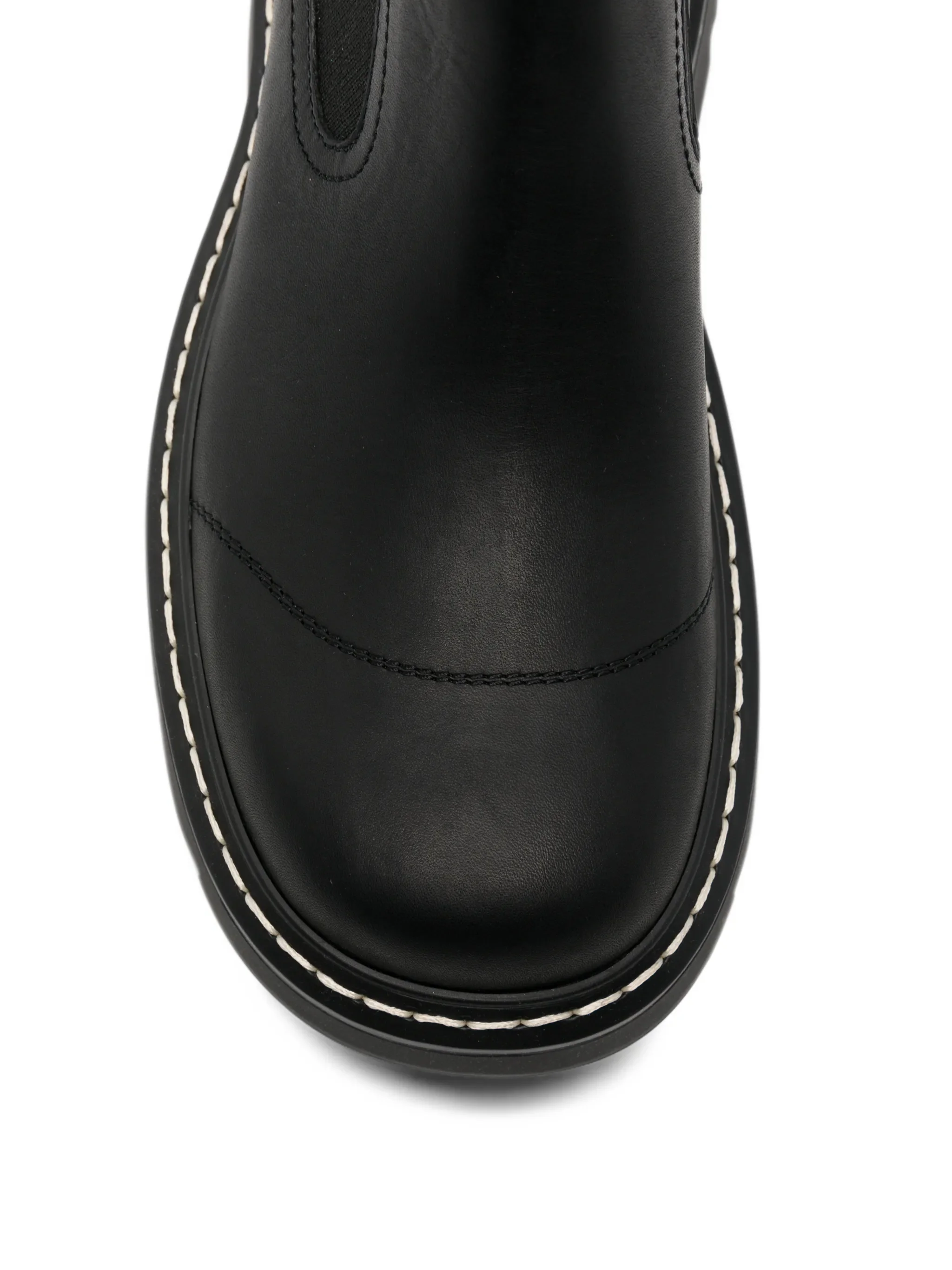 Military leather ankle boots