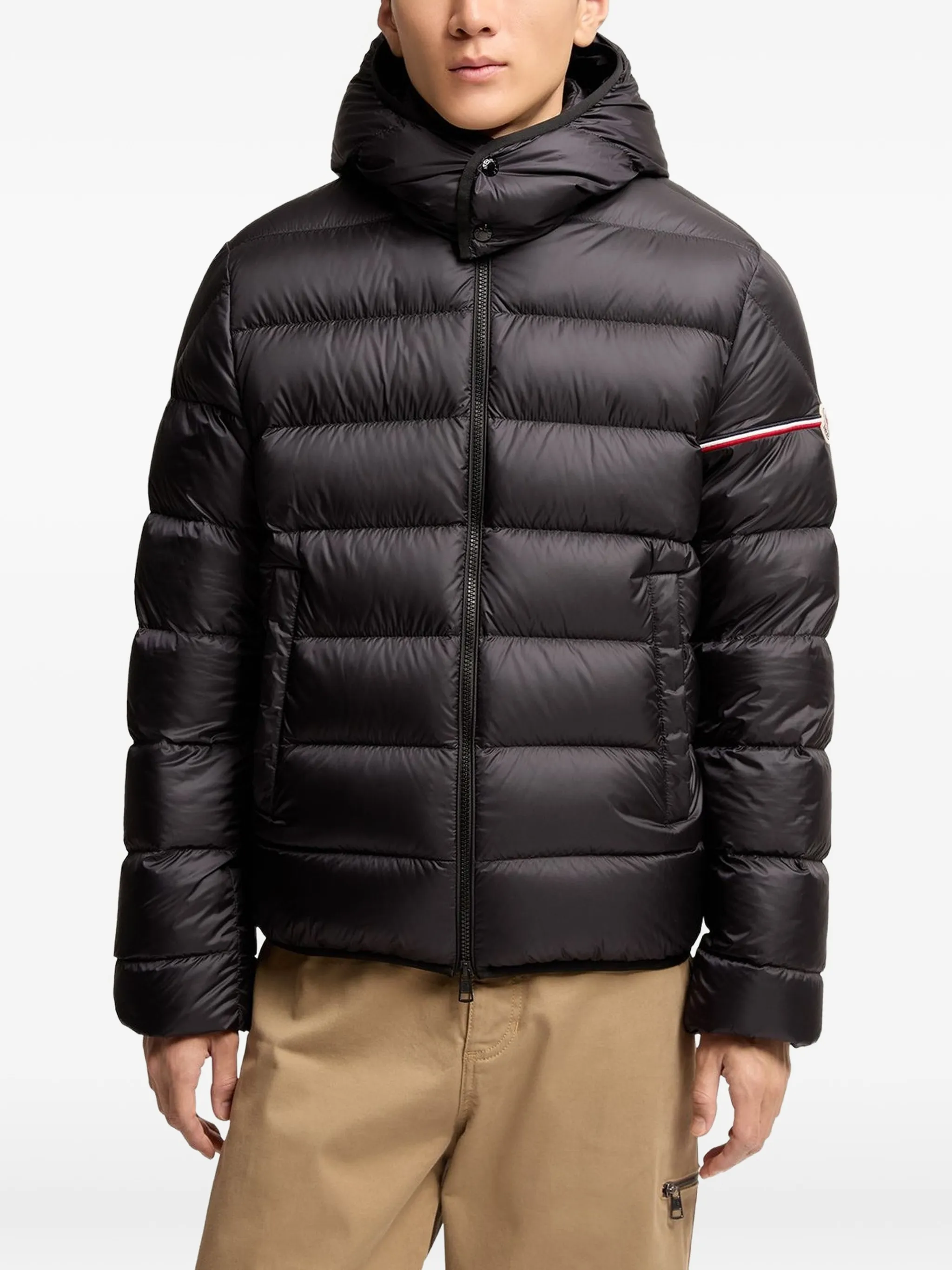 quilted hooded jacket