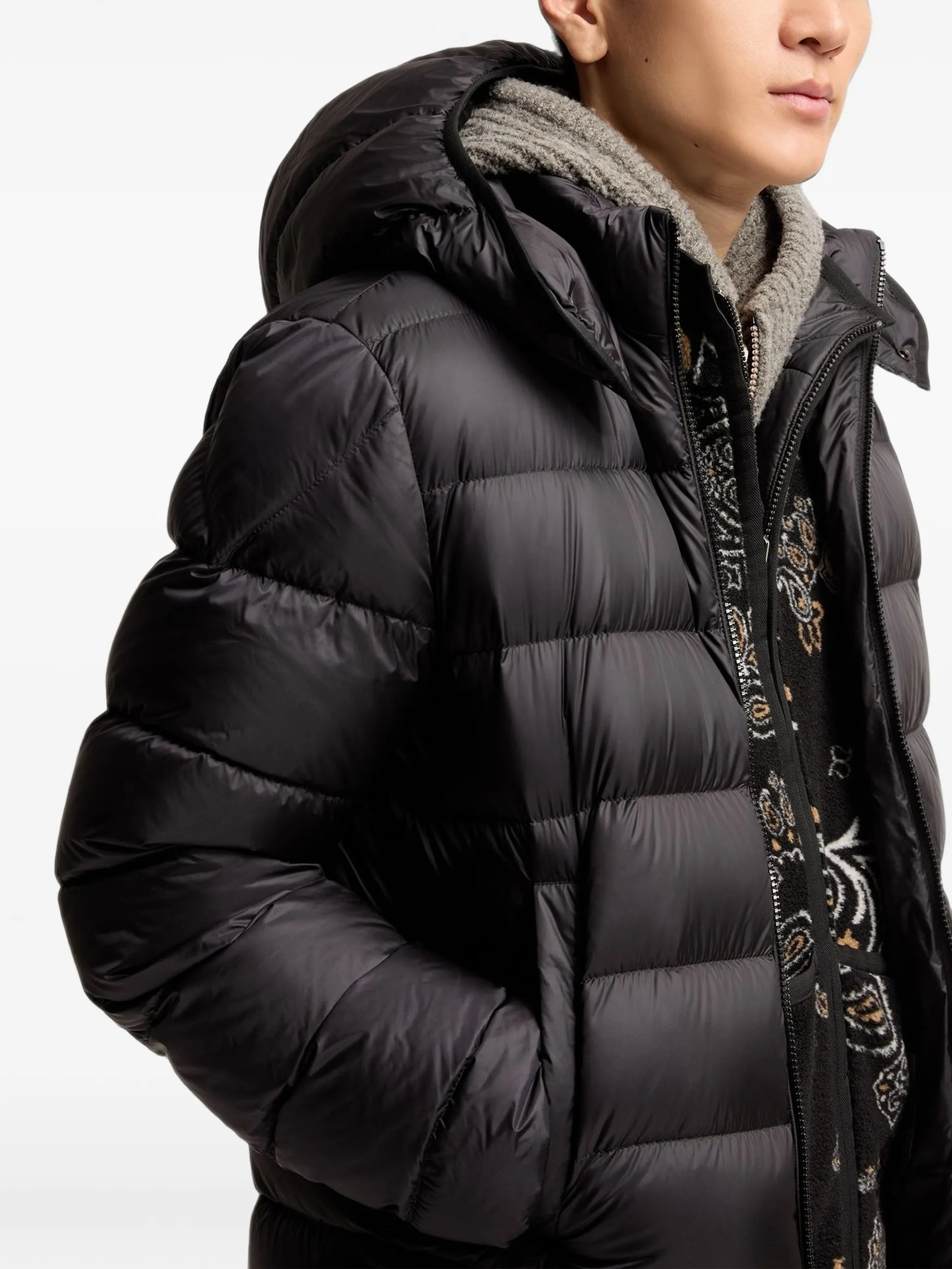quilted hooded jacket