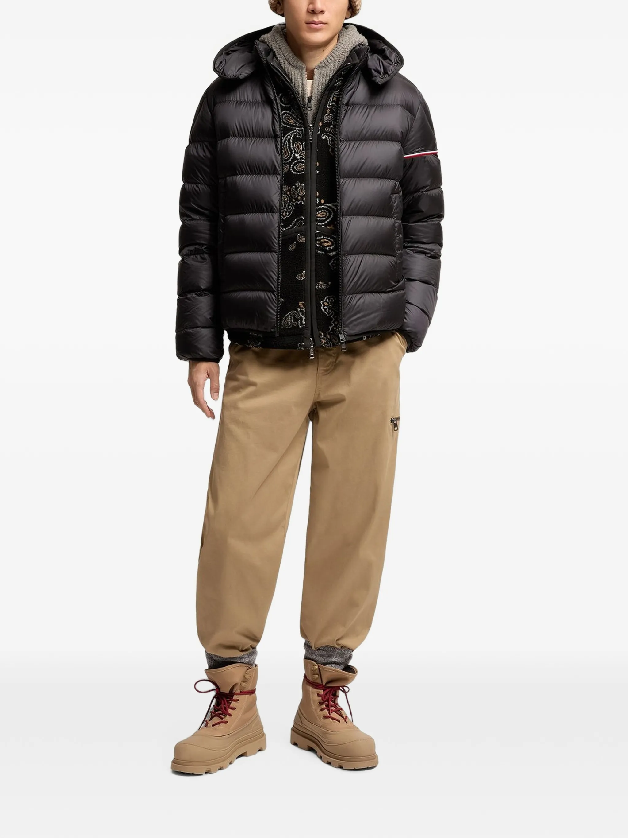 quilted hooded jacket