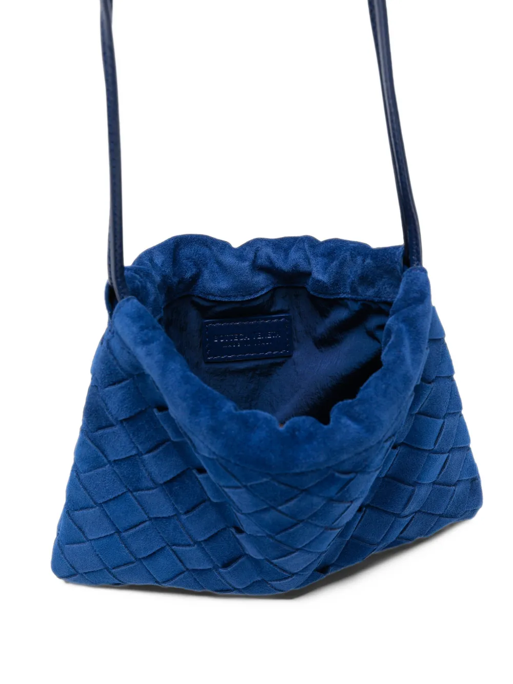 Intrecciato suede mini bag