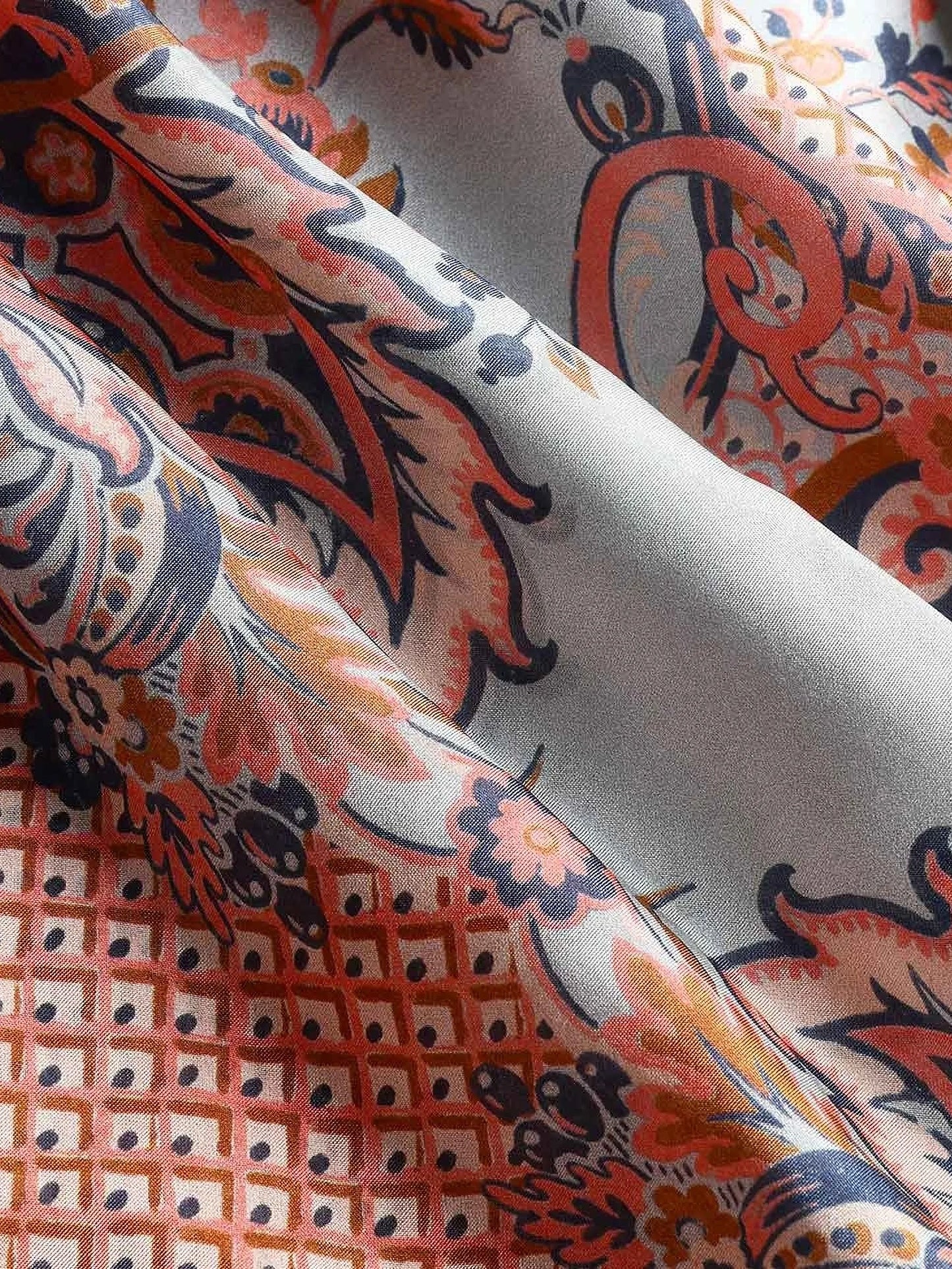 paisley-print silk top