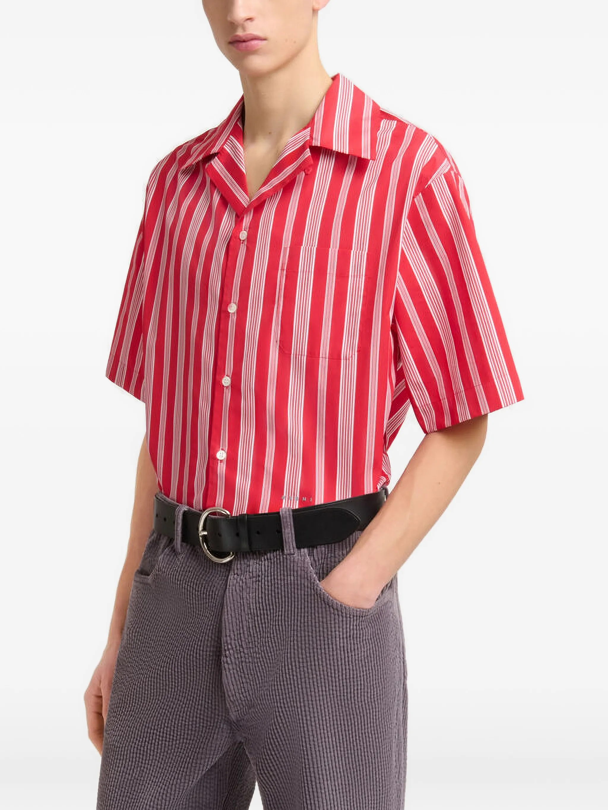 striped poplin shirt