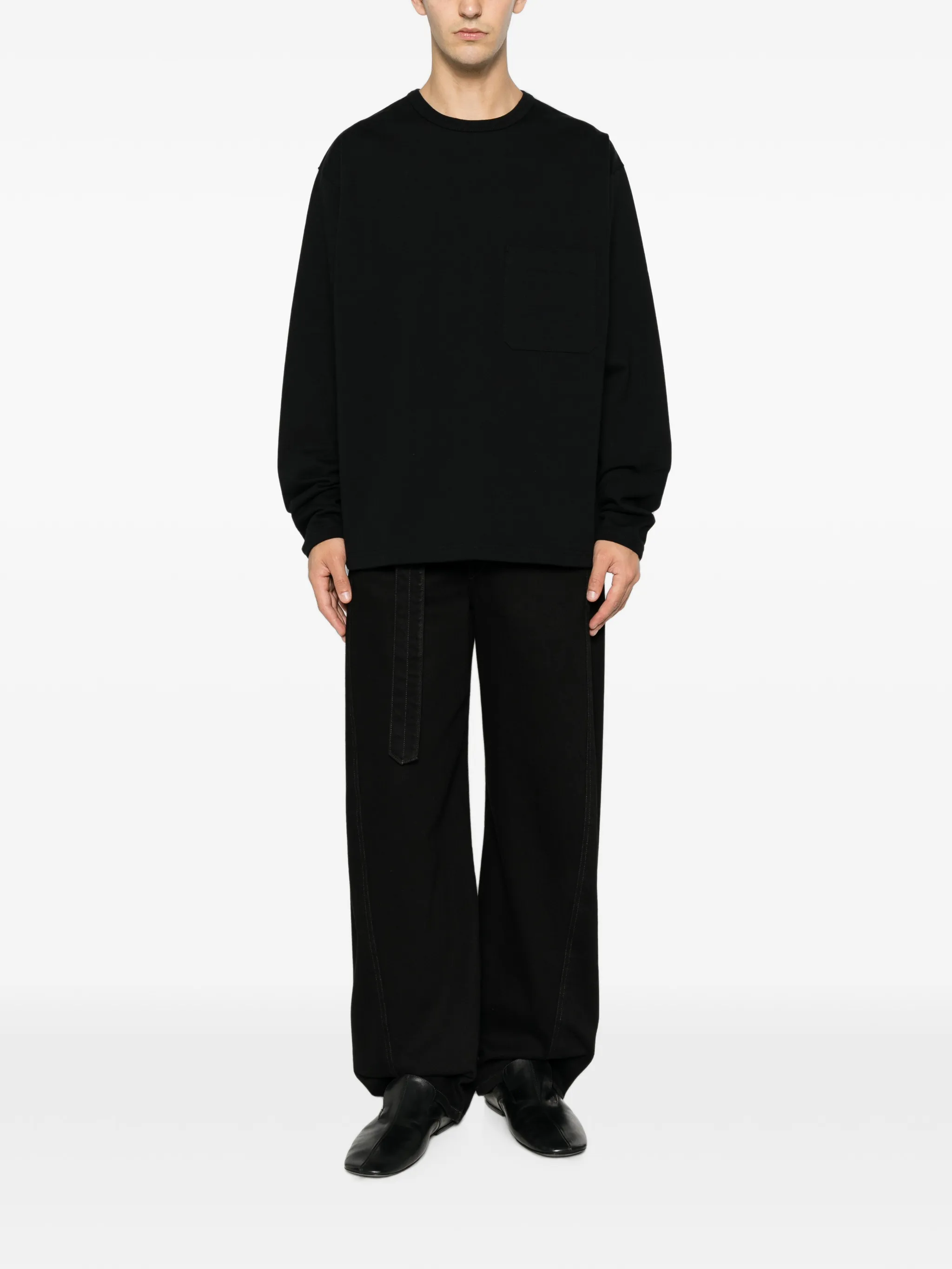 chest-pocket sweatshirt