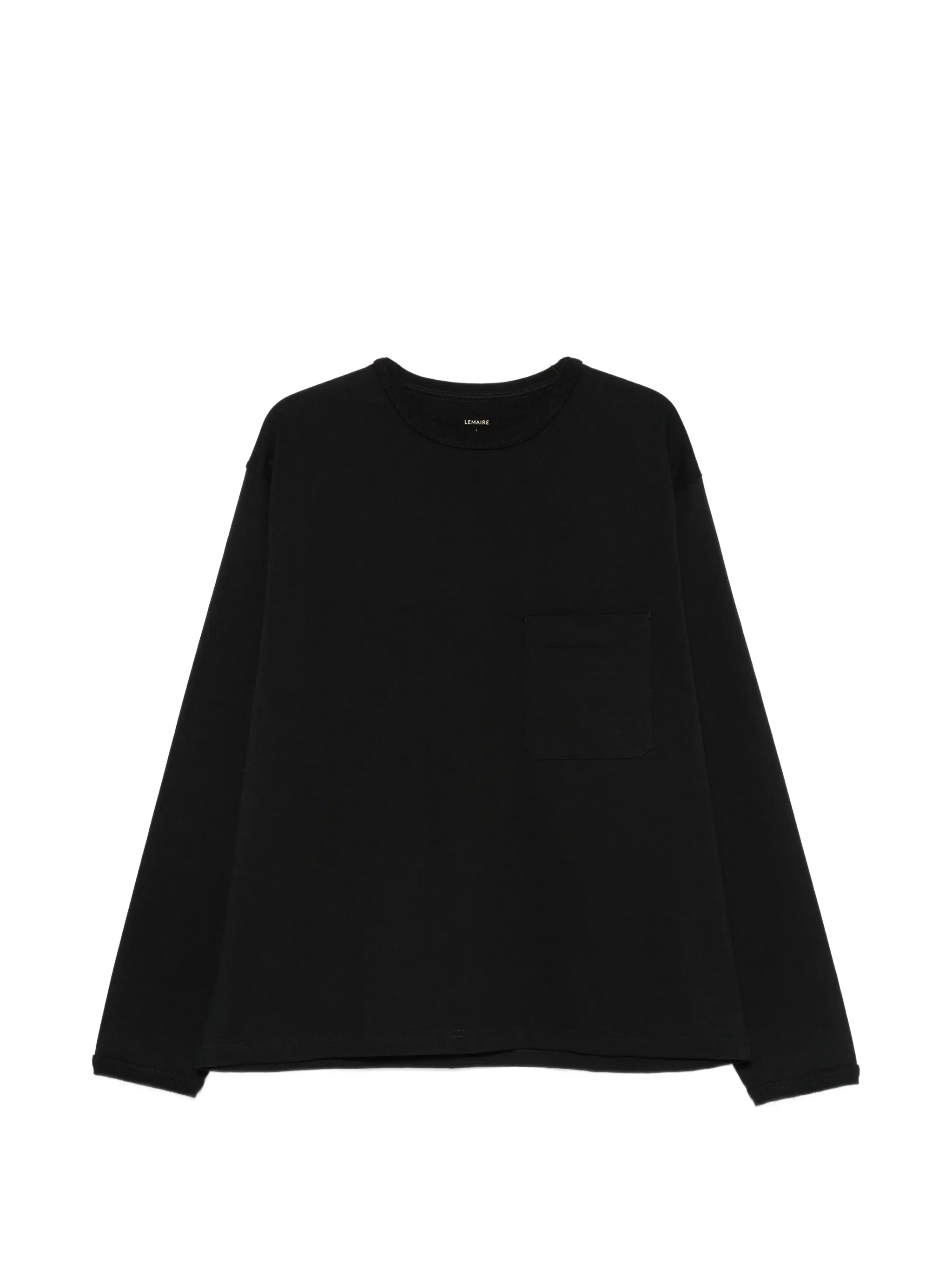 long-sleeve boxy T-shirt in compact cotton jersey