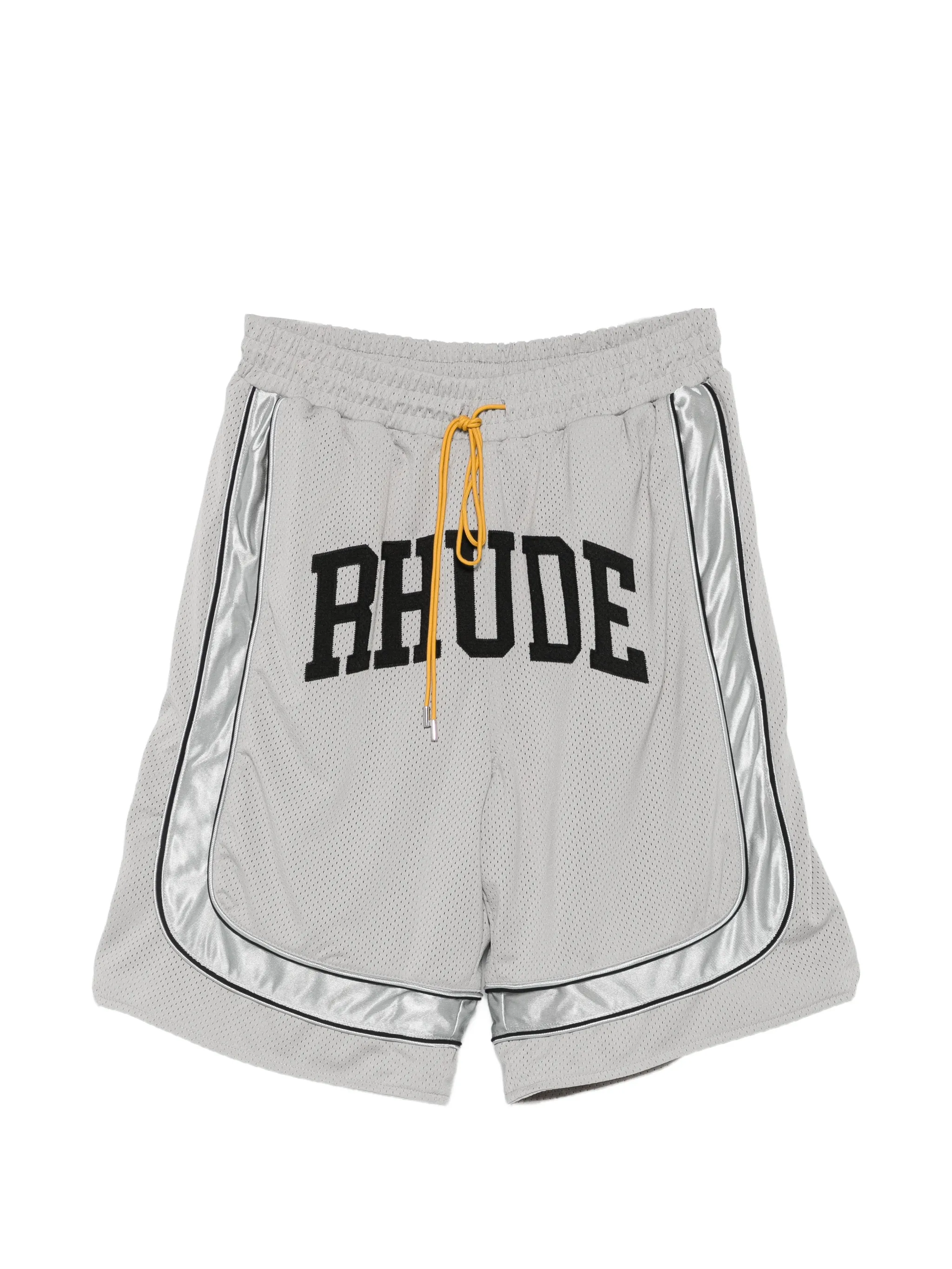 baggy collegiate logo shorts