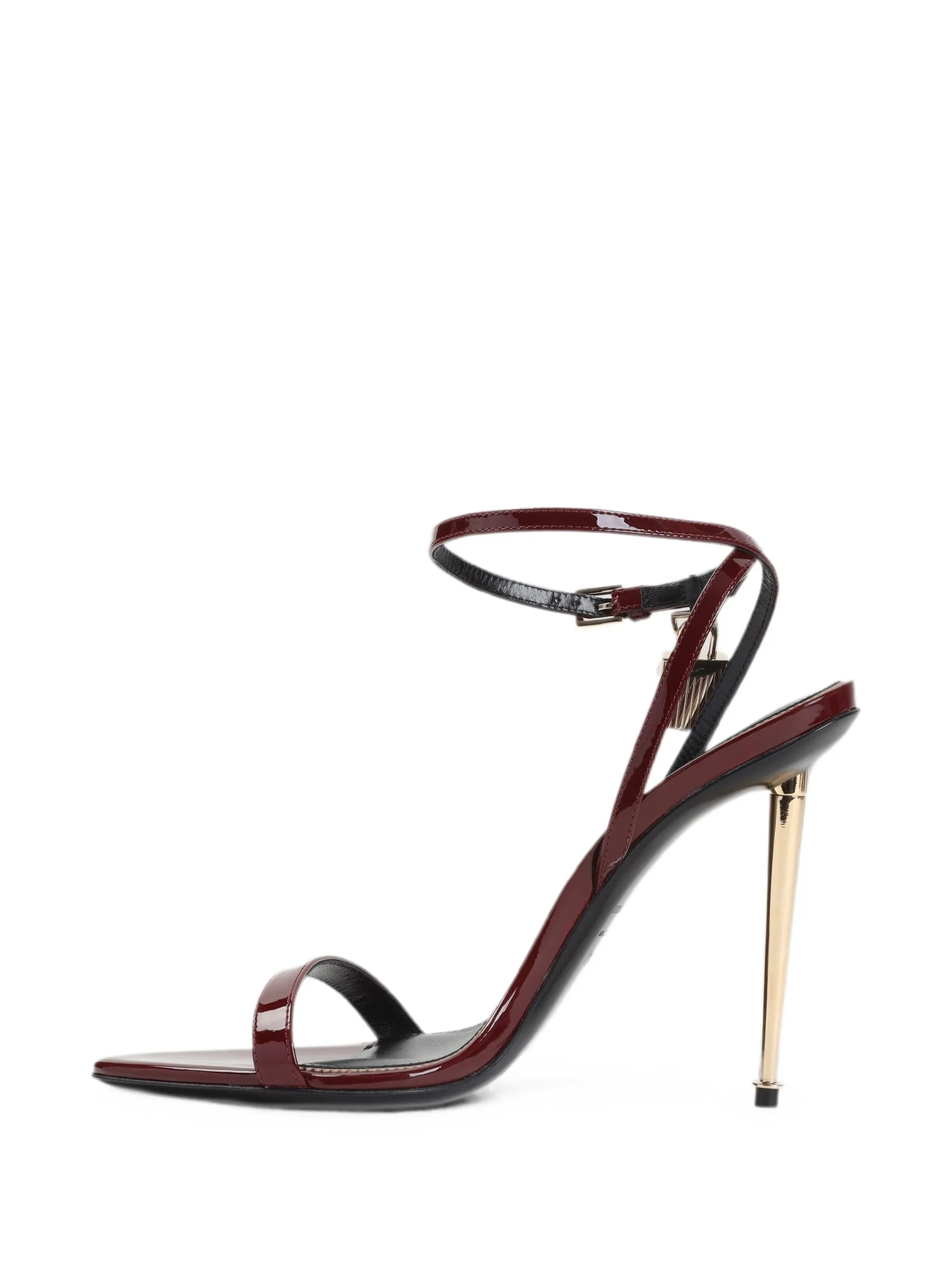 padlock-detail heeled sandals