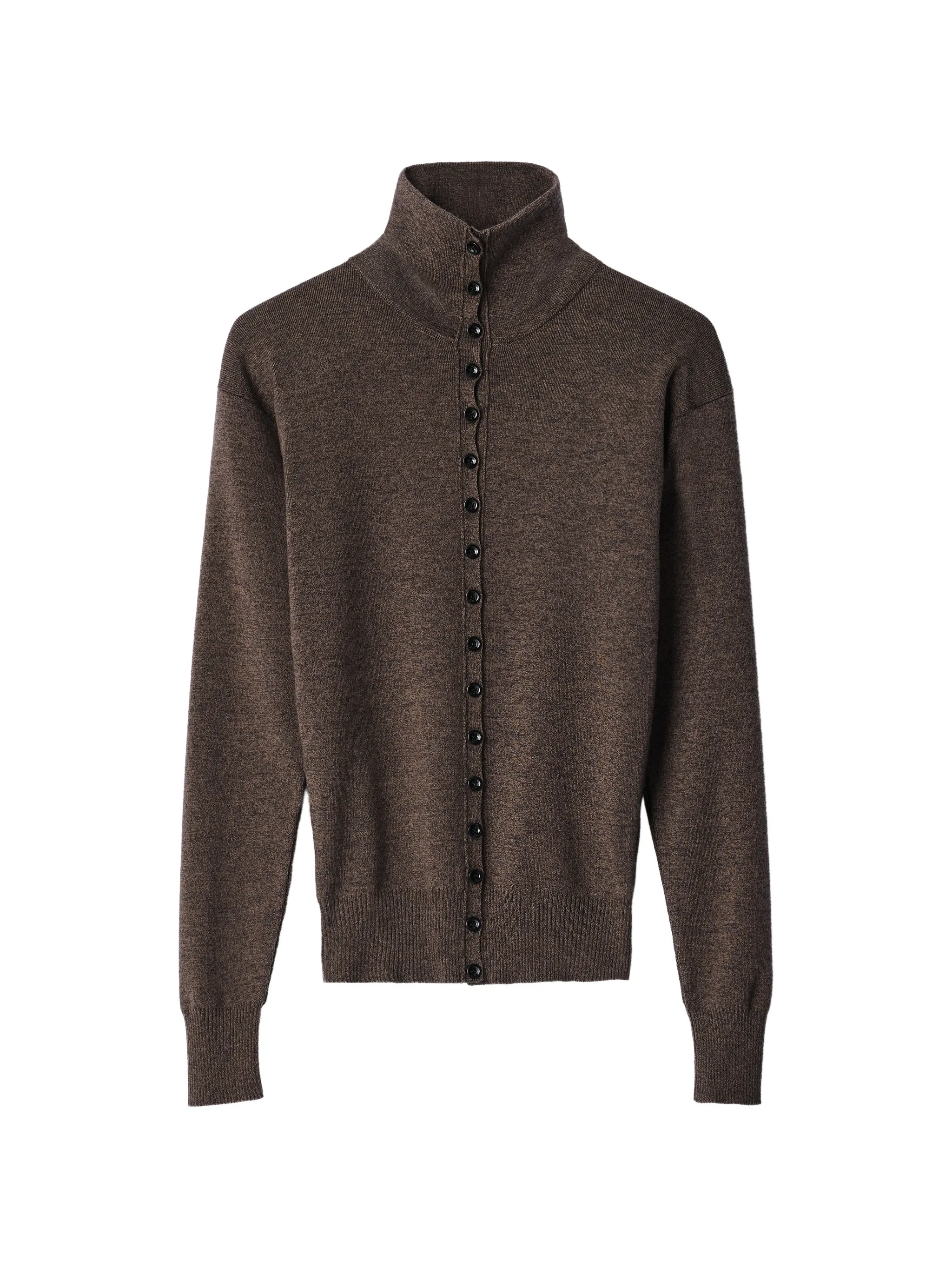 buttoned top in fine merino wool