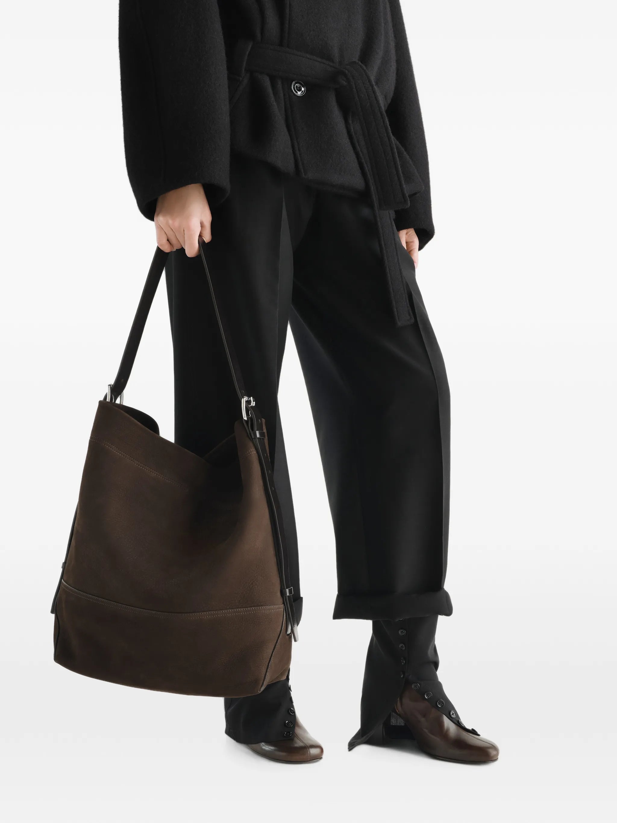 belted tote bag