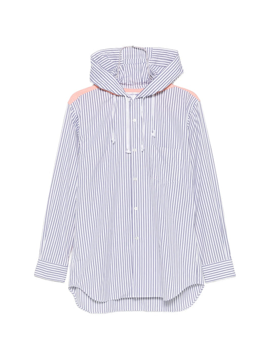 striped double-hood shirt
