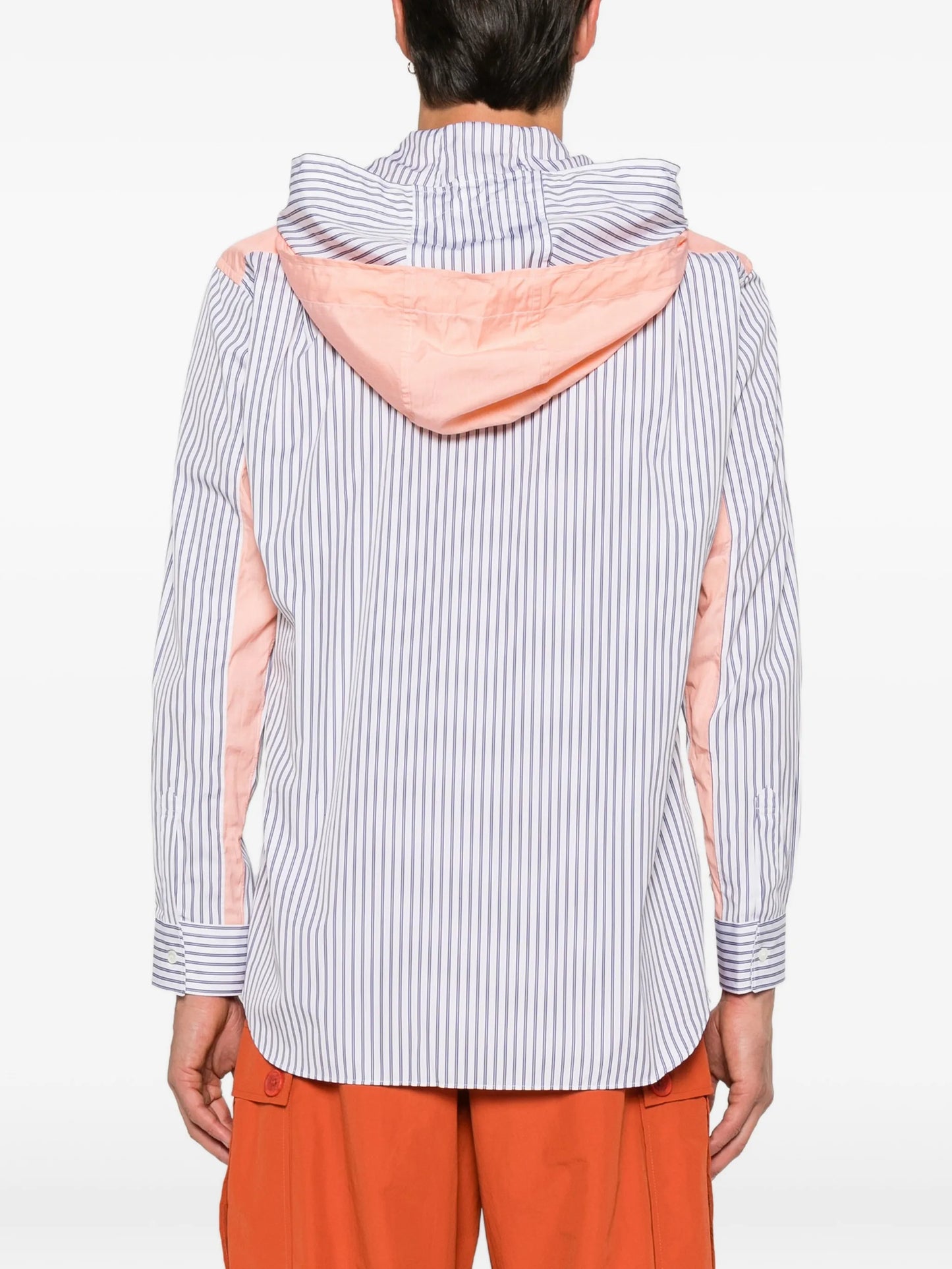 striped double-hood shirt