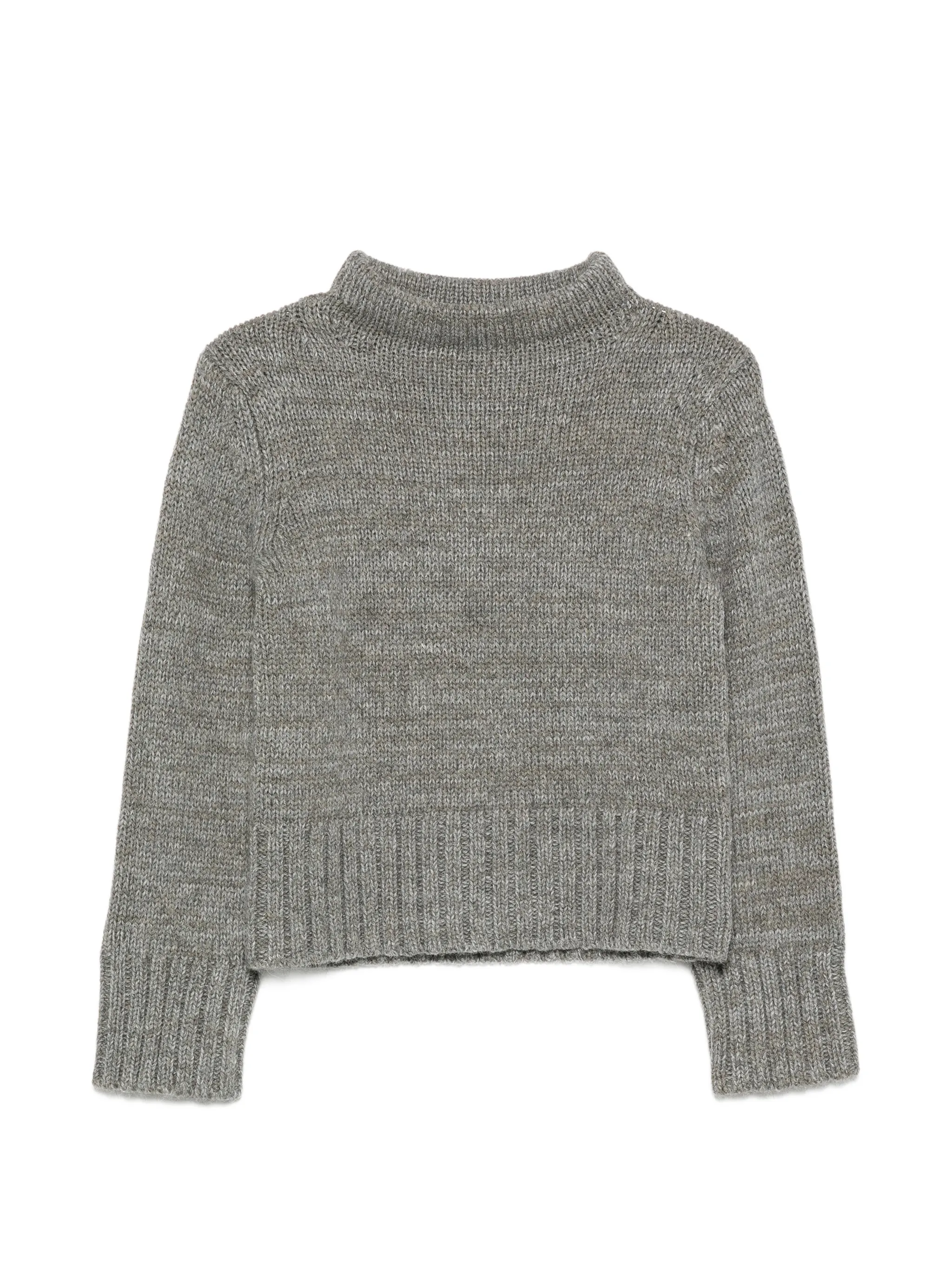 Jennah pullover sweater with high collar in thick knit