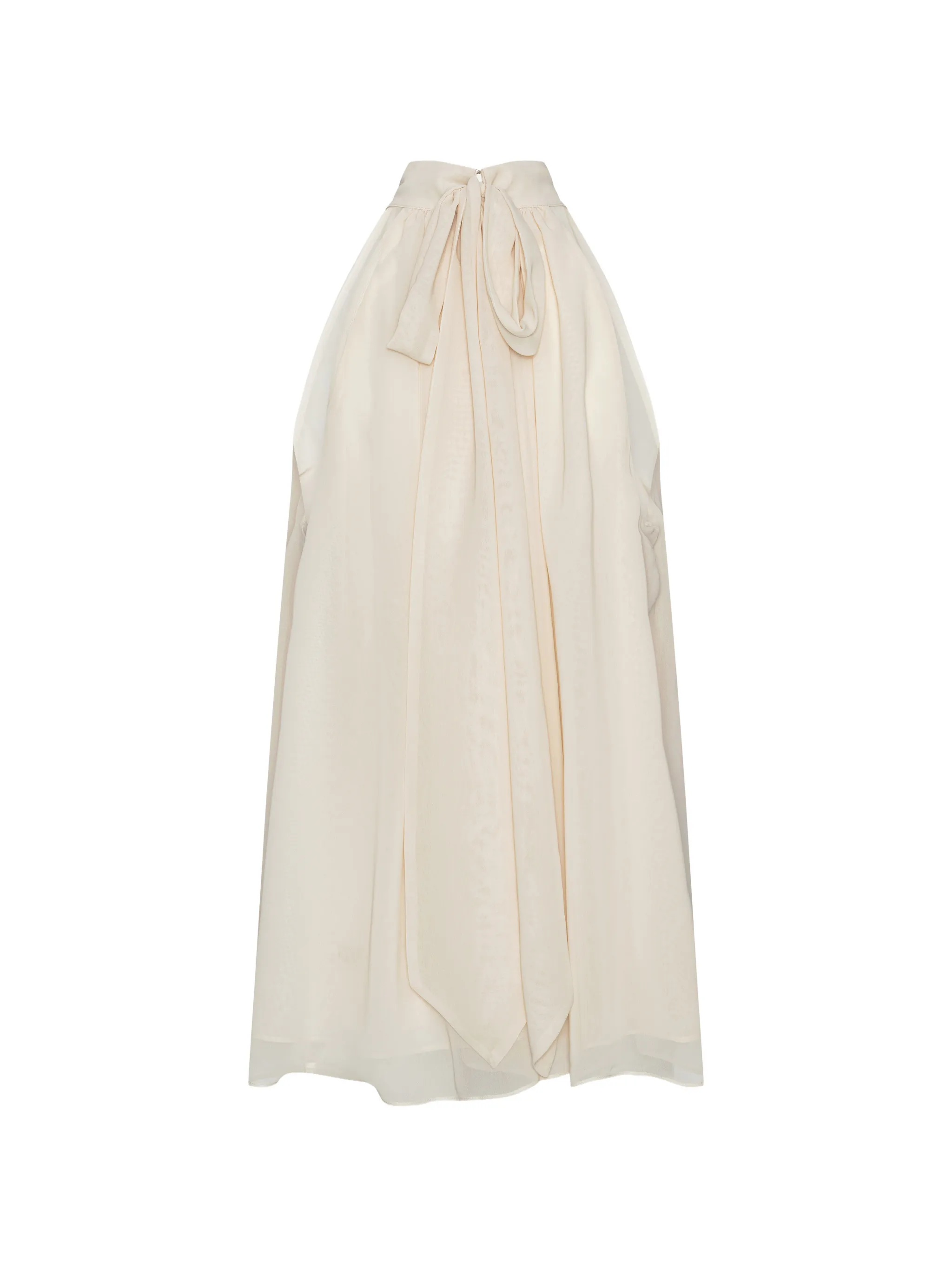 pleated halterneck top