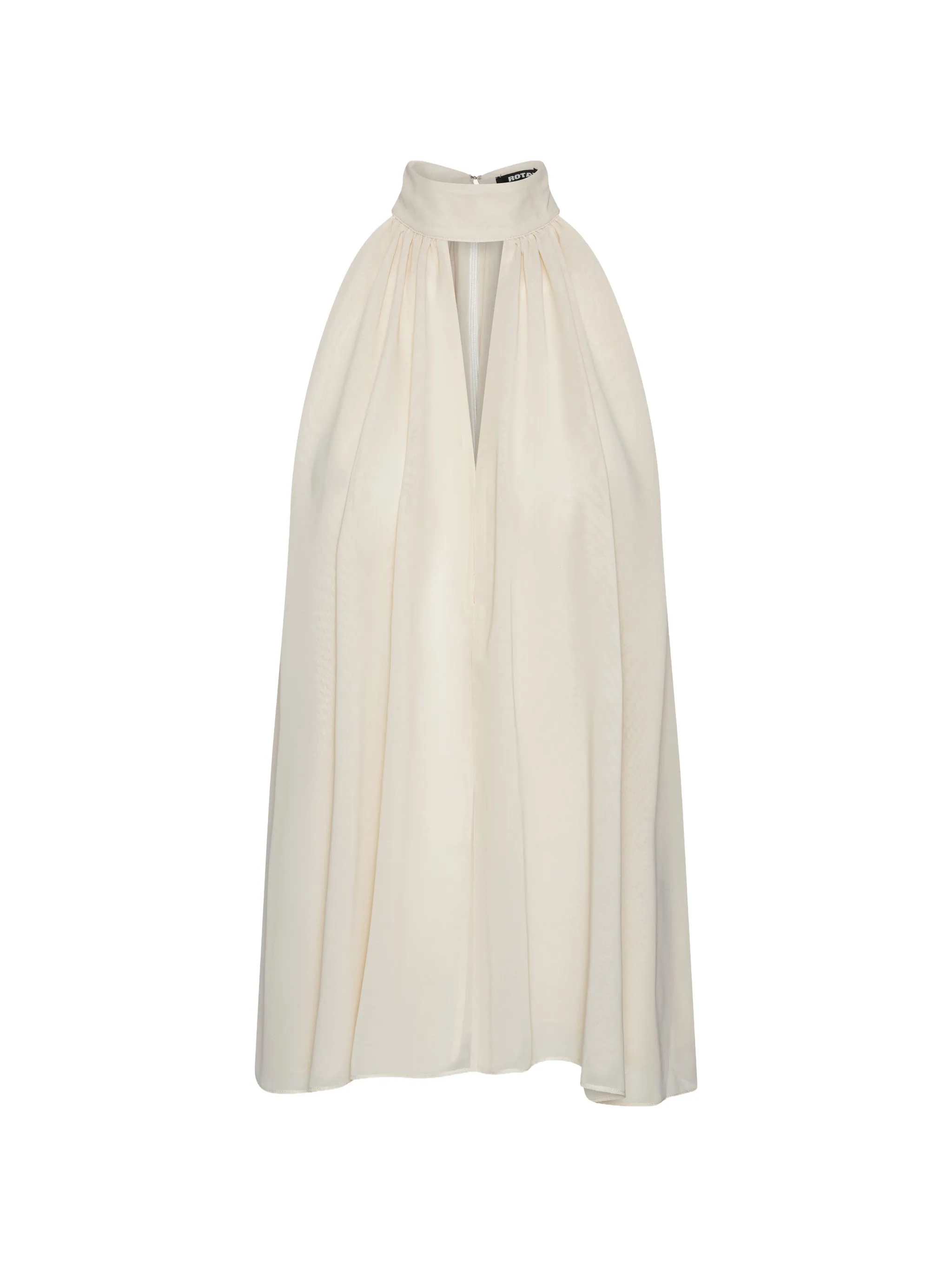 pleated halterneck top