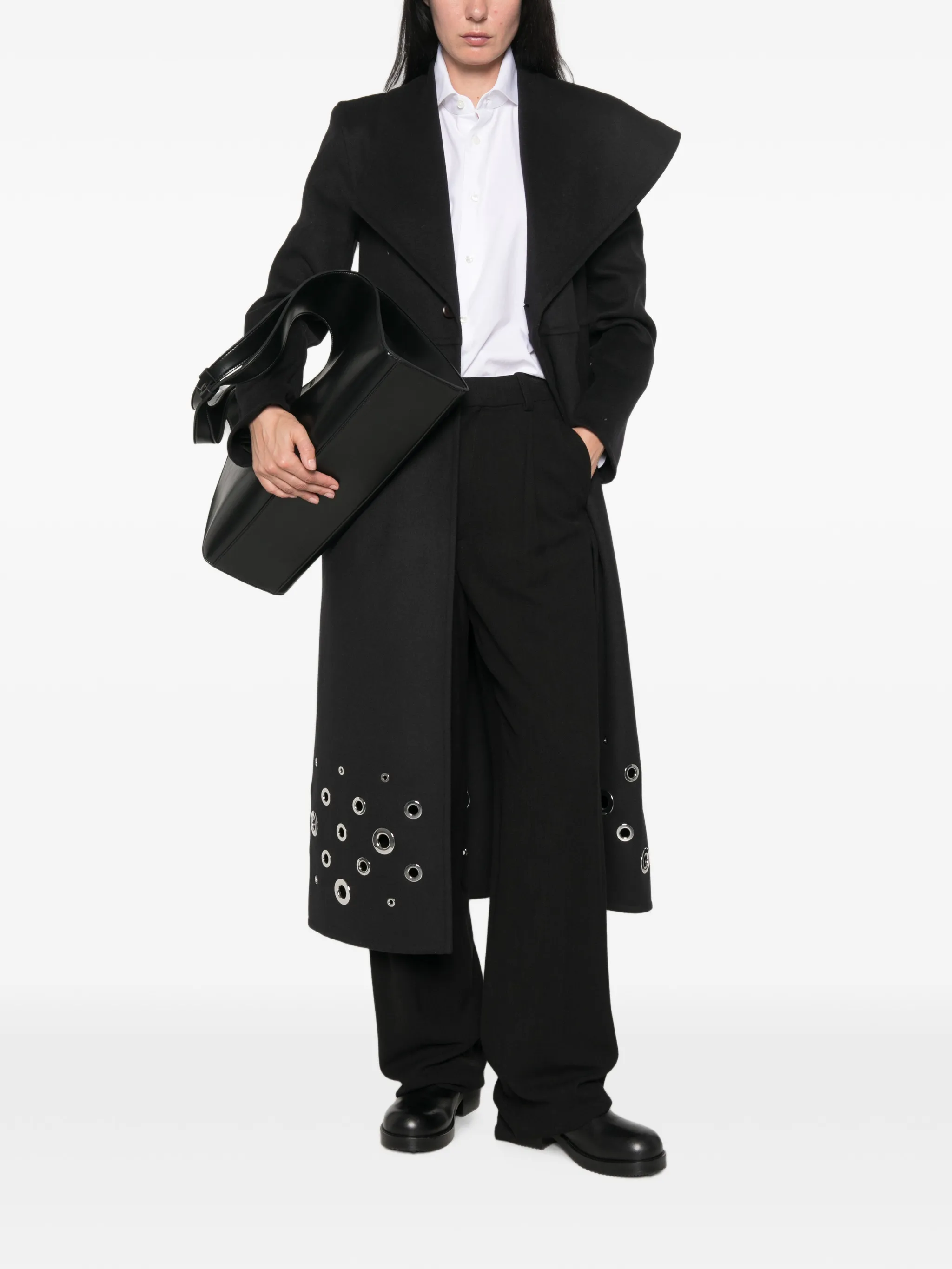 Alix eyelet-embellished coat
