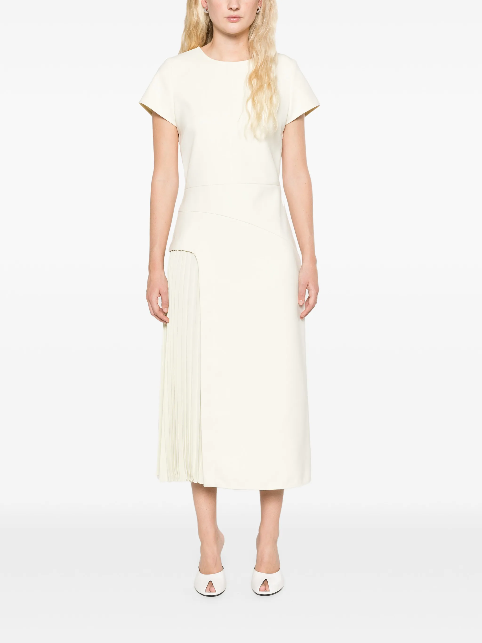 Ria pleated midi dress
