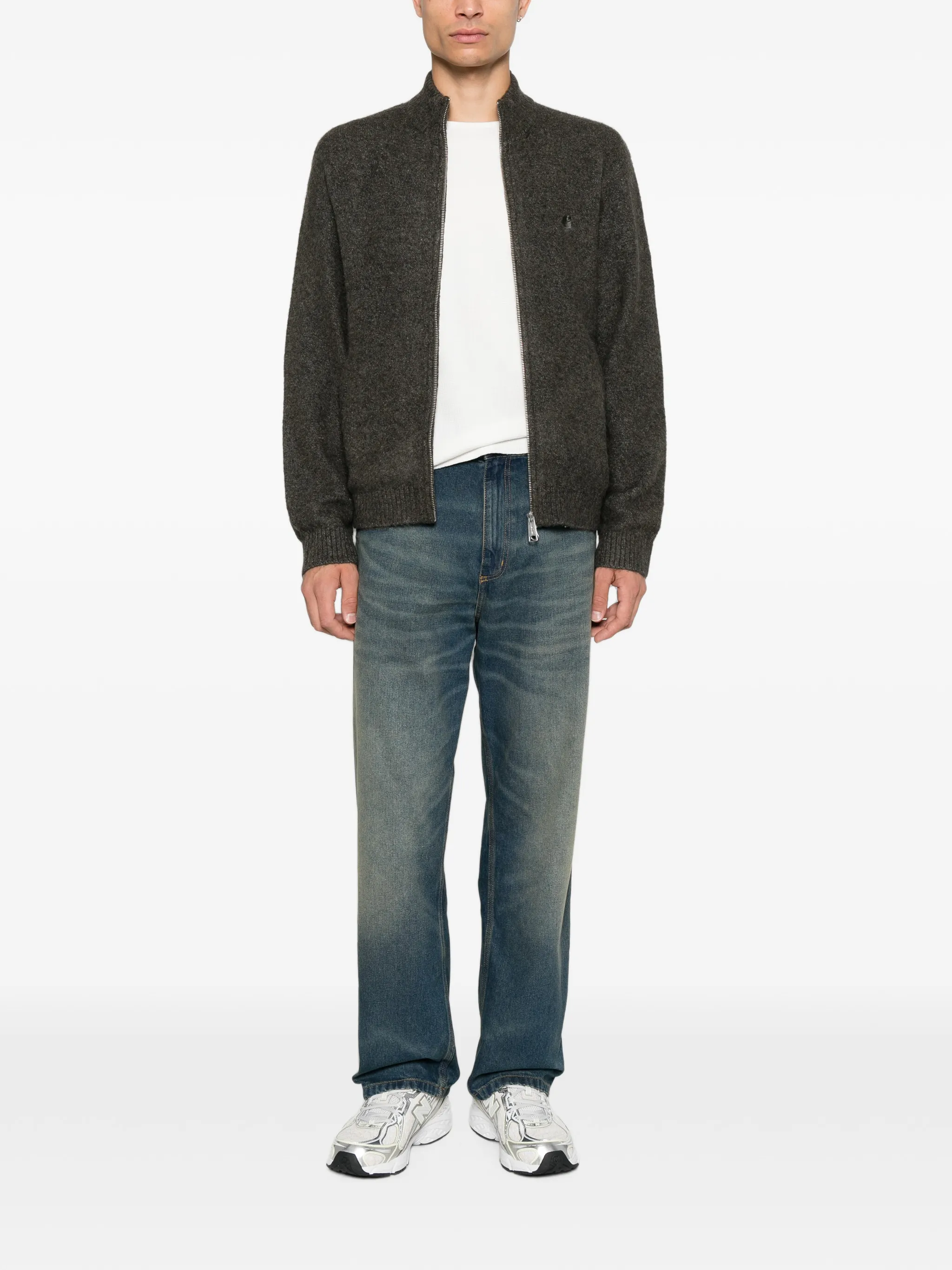 Simple denim trousers