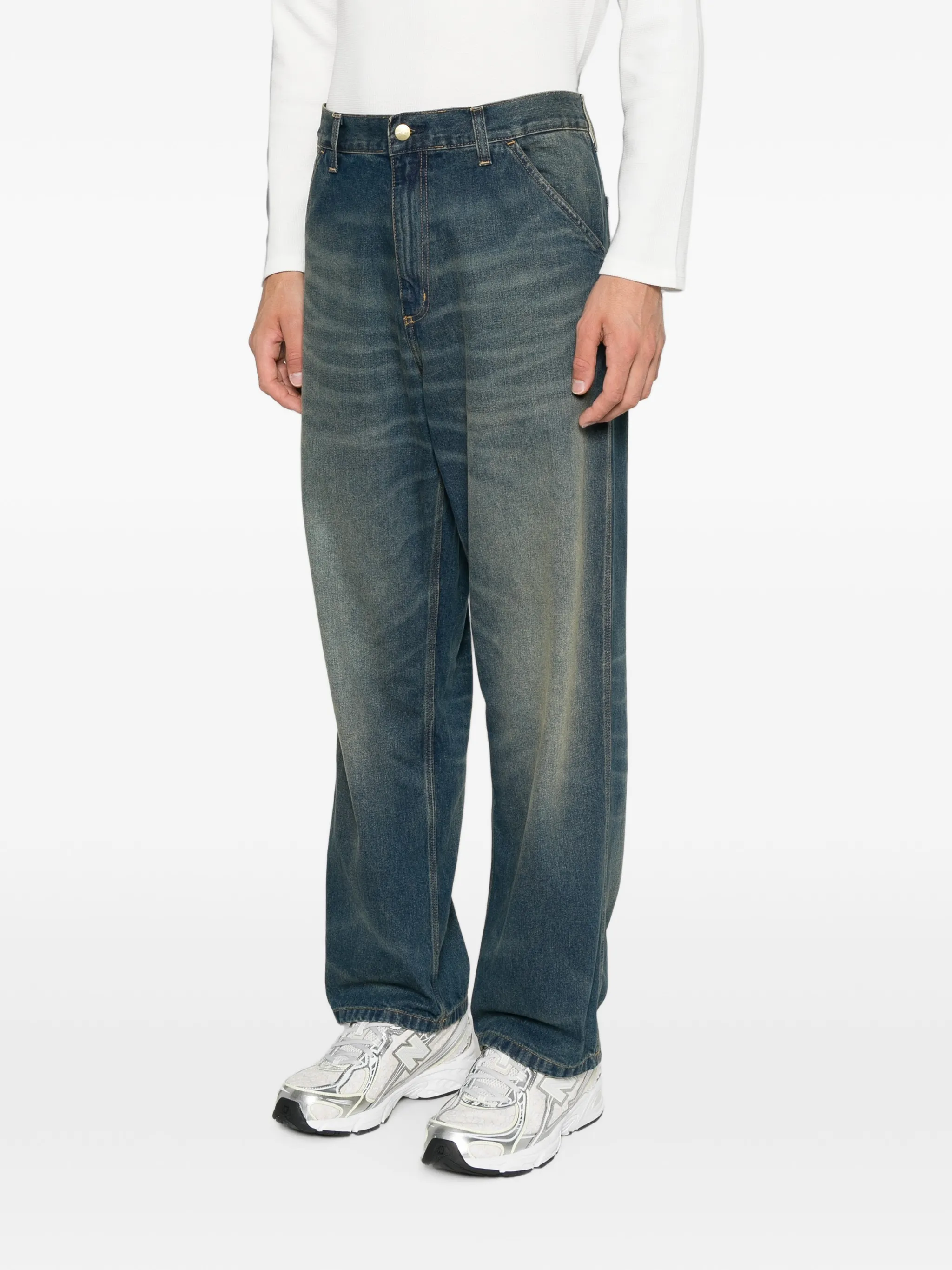 Simple denim trousers