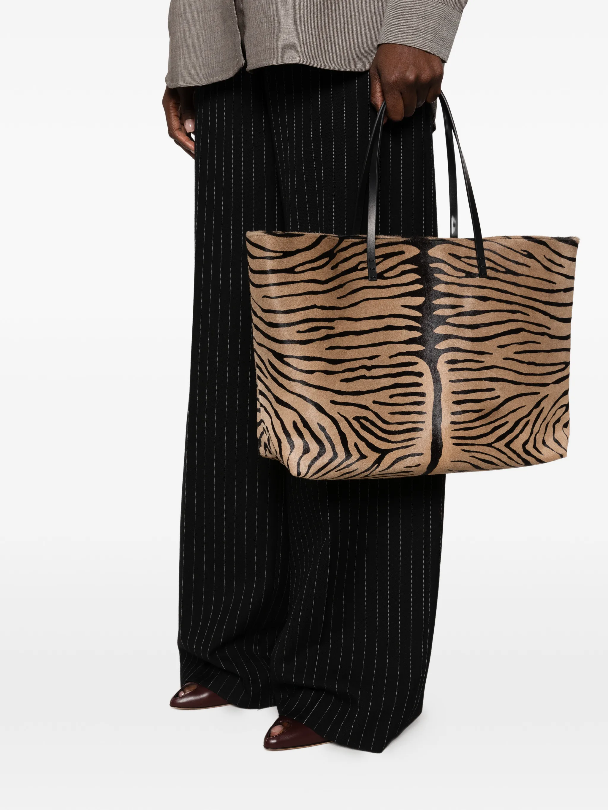 medium Roll Kebir tiger-print tote bag
