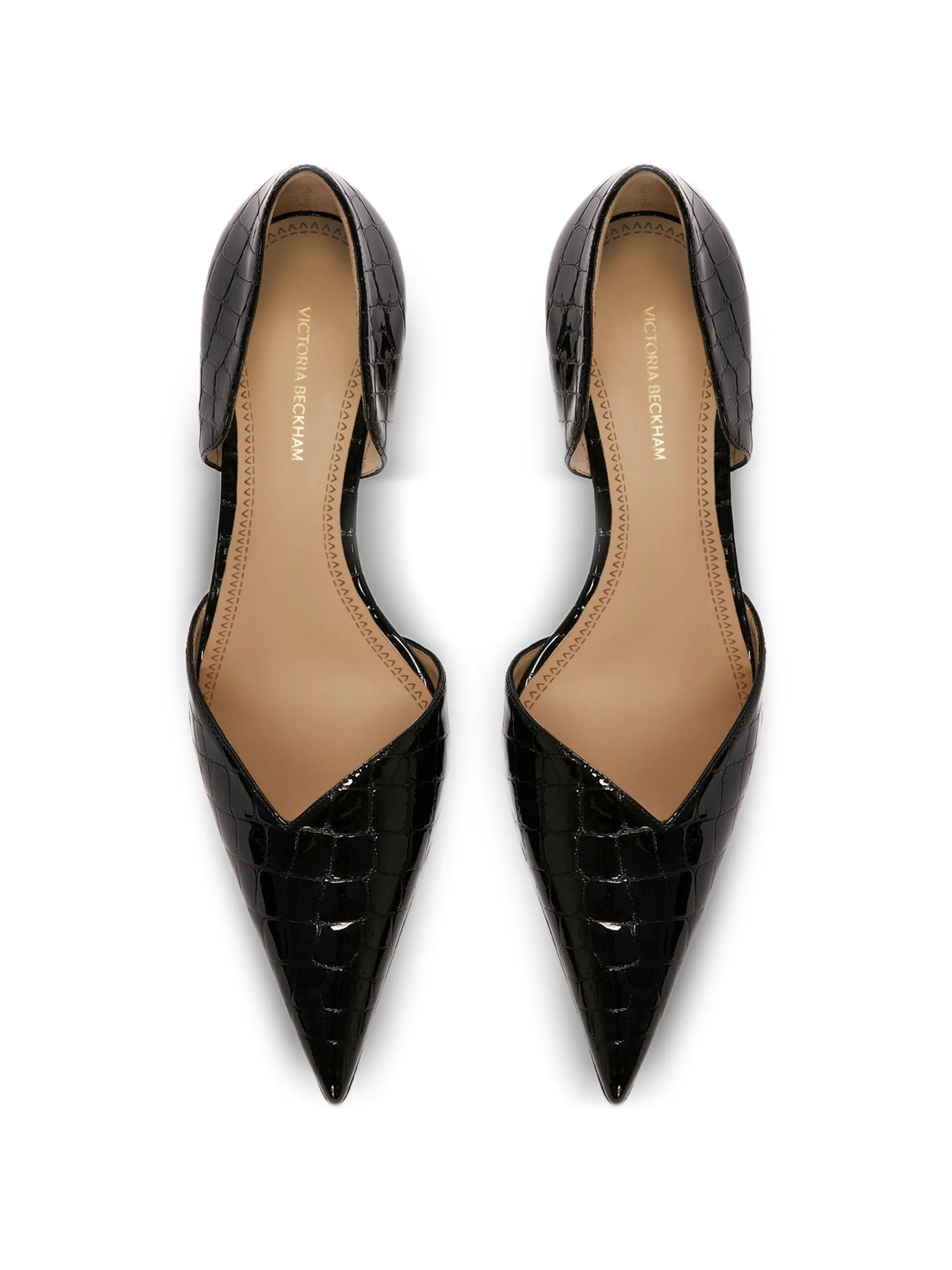 Victoria Angle D'Orsay heeled pumps