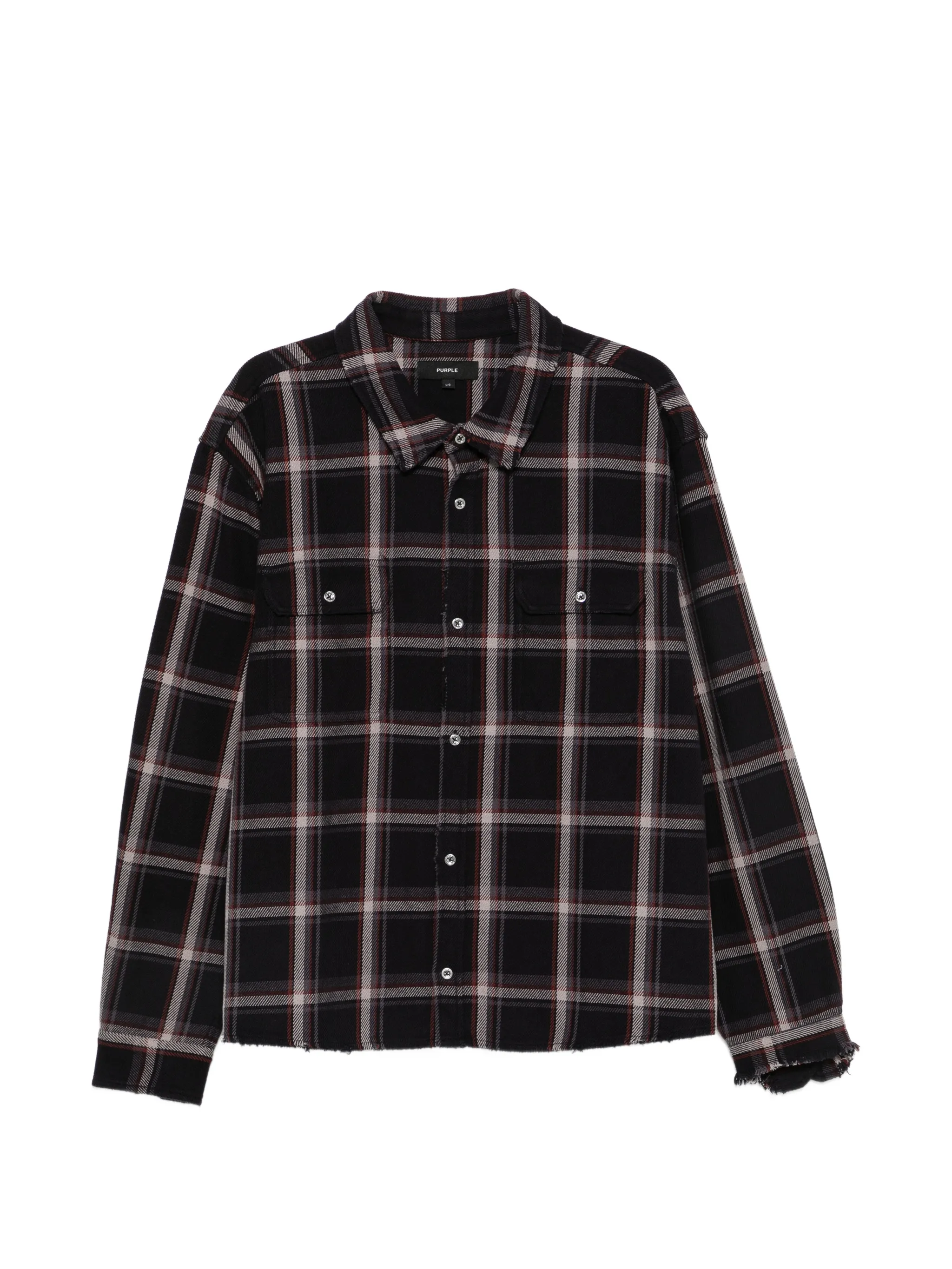 check-pattern cotton shirt
