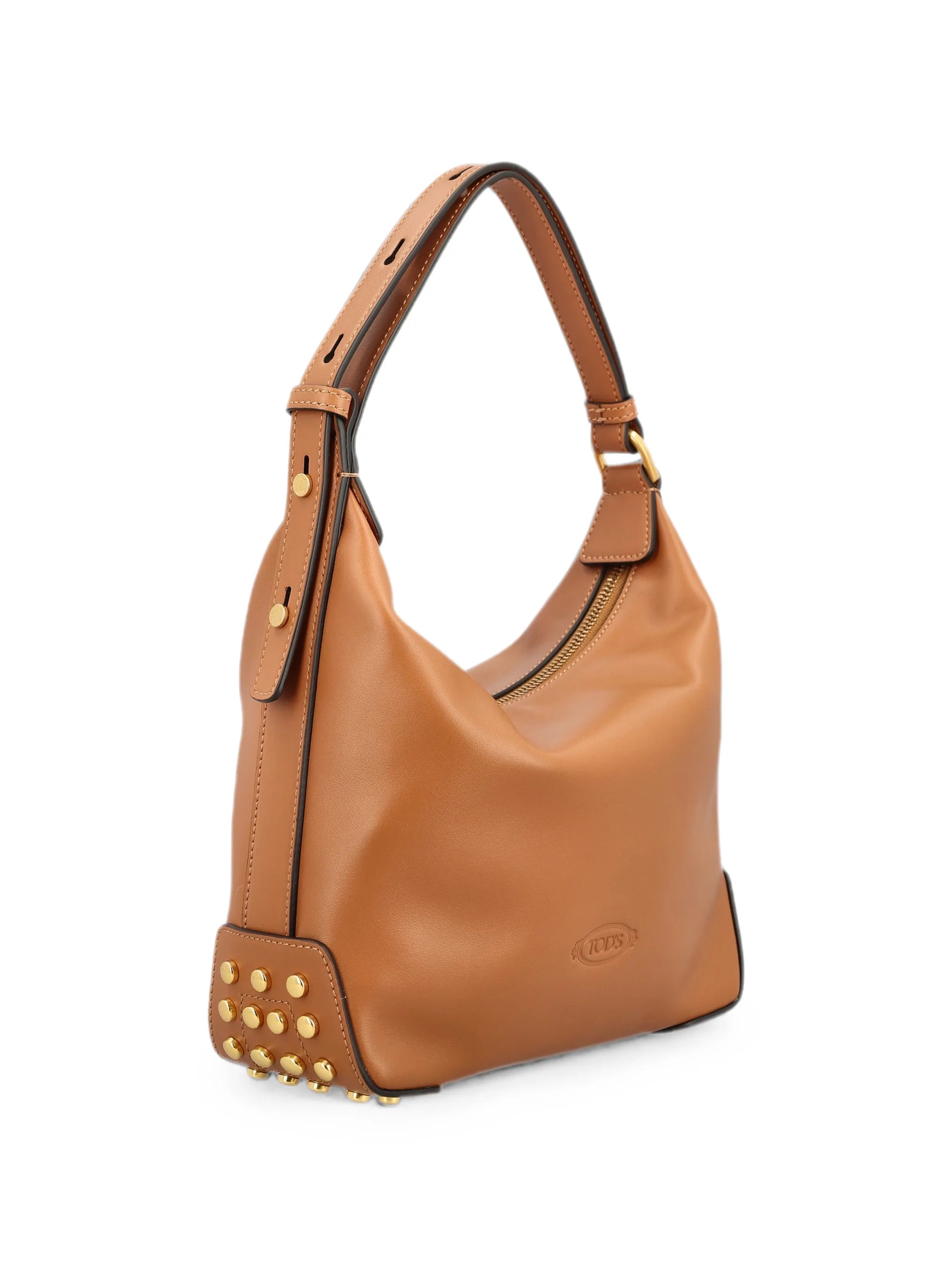 metal dots mini bag in leather