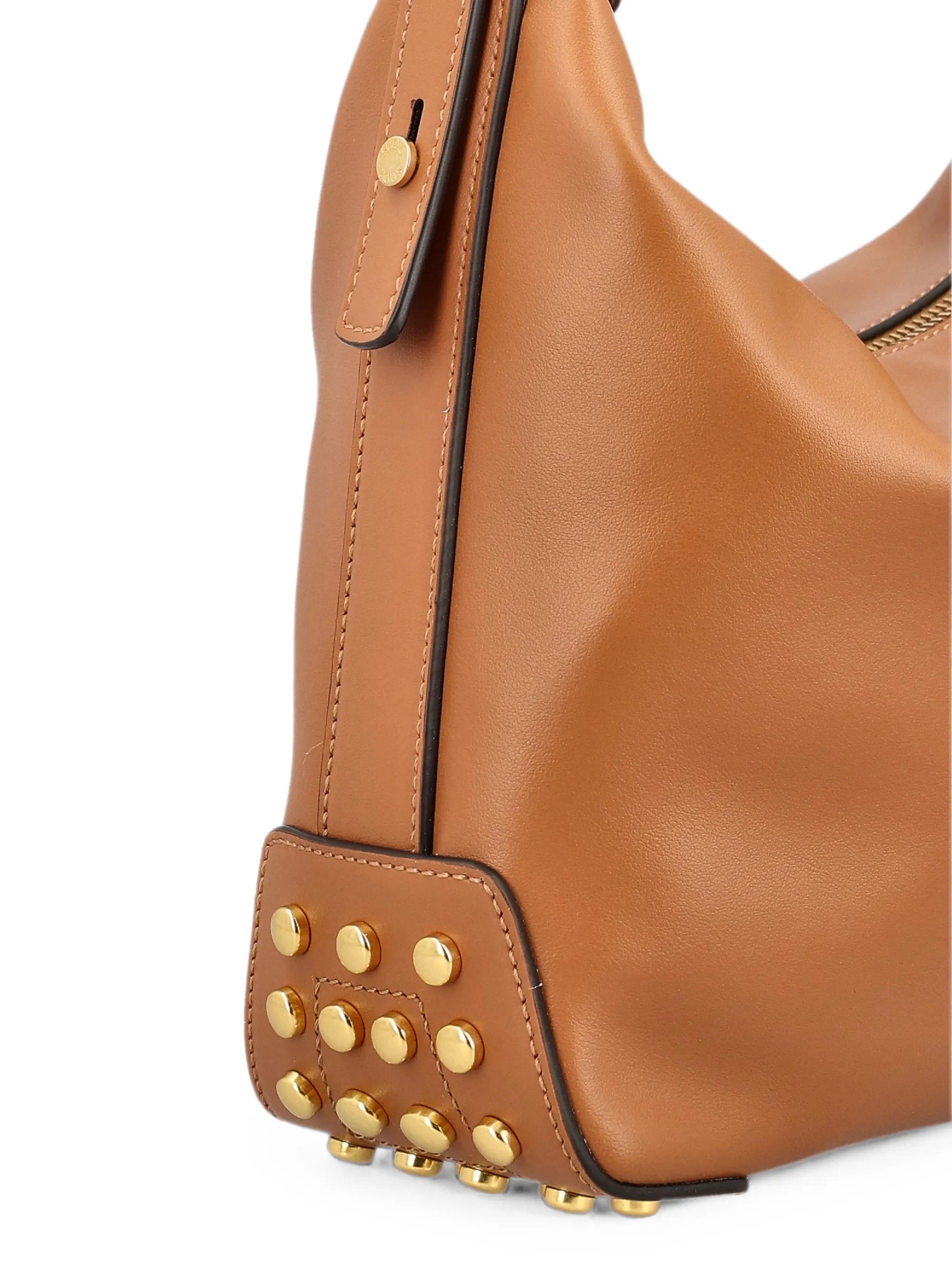 metal dots mini bag in leather