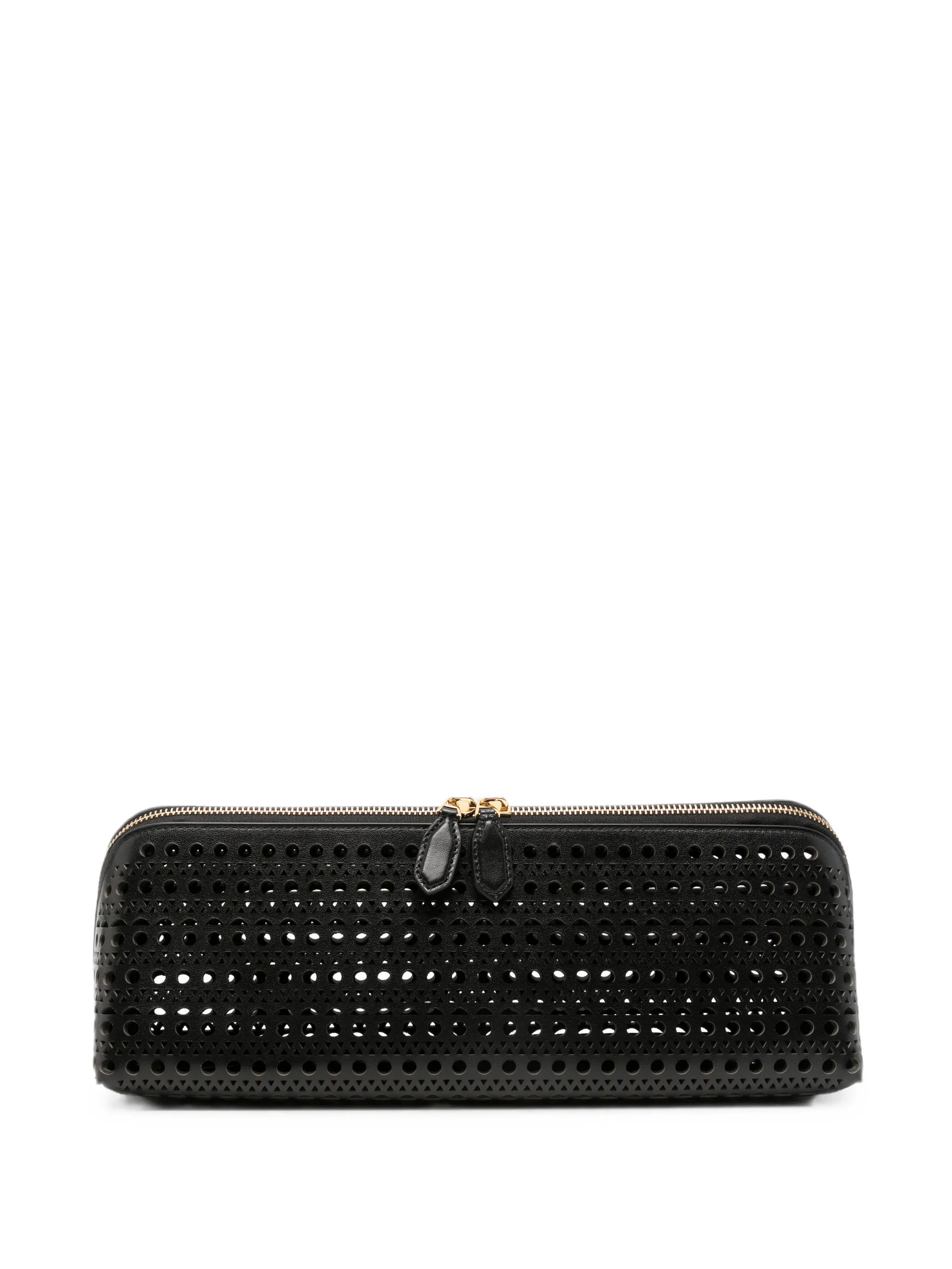 Delta laser-cut clutch bag