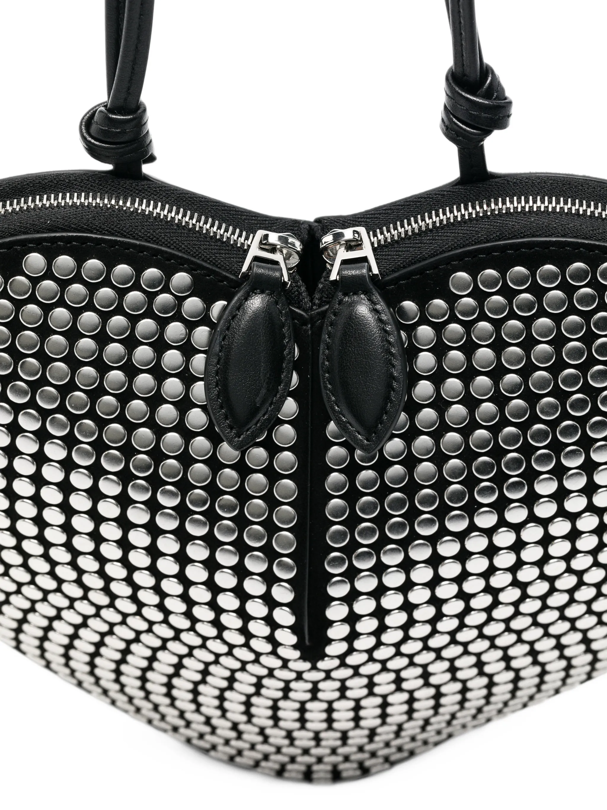 Coeur studded suede crossbody bag