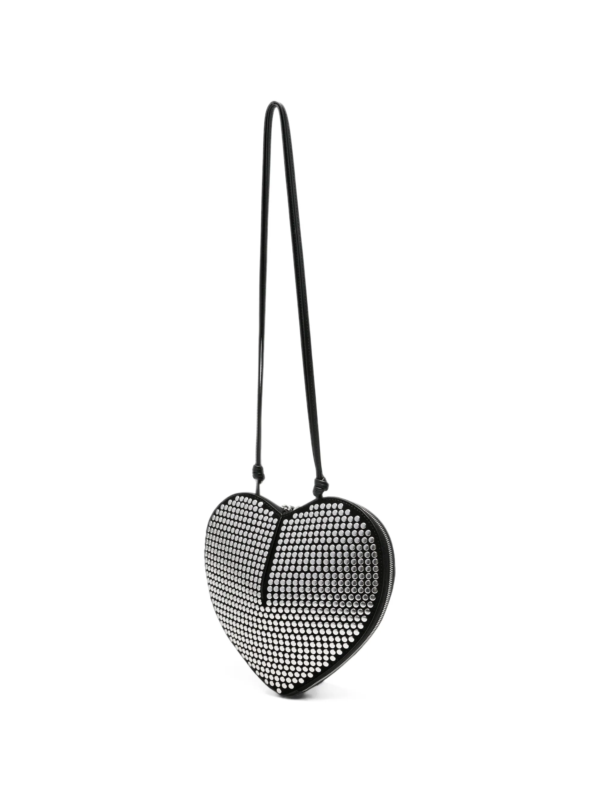 Coeur studded suede crossbody bag