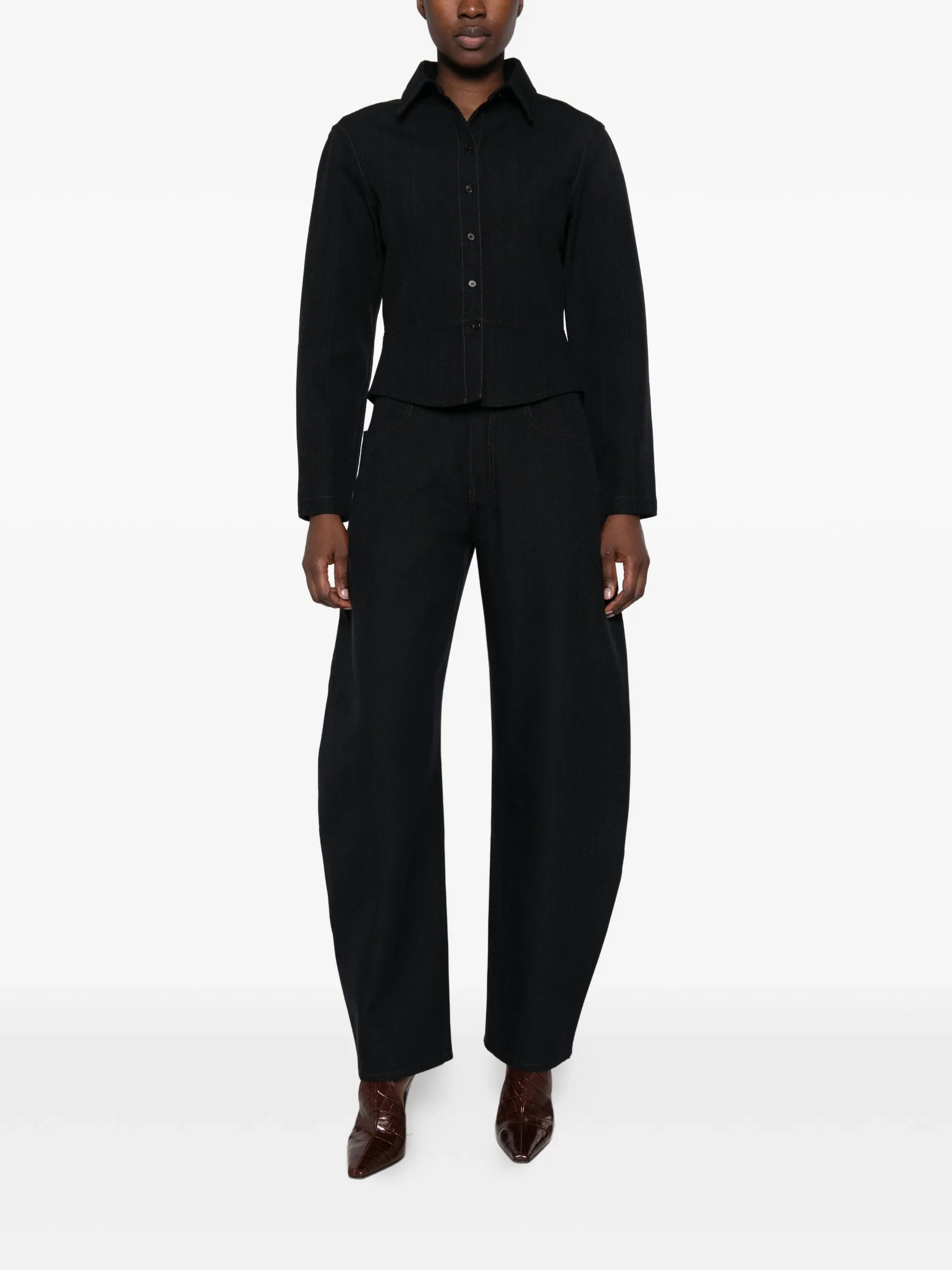 round-leg jeans